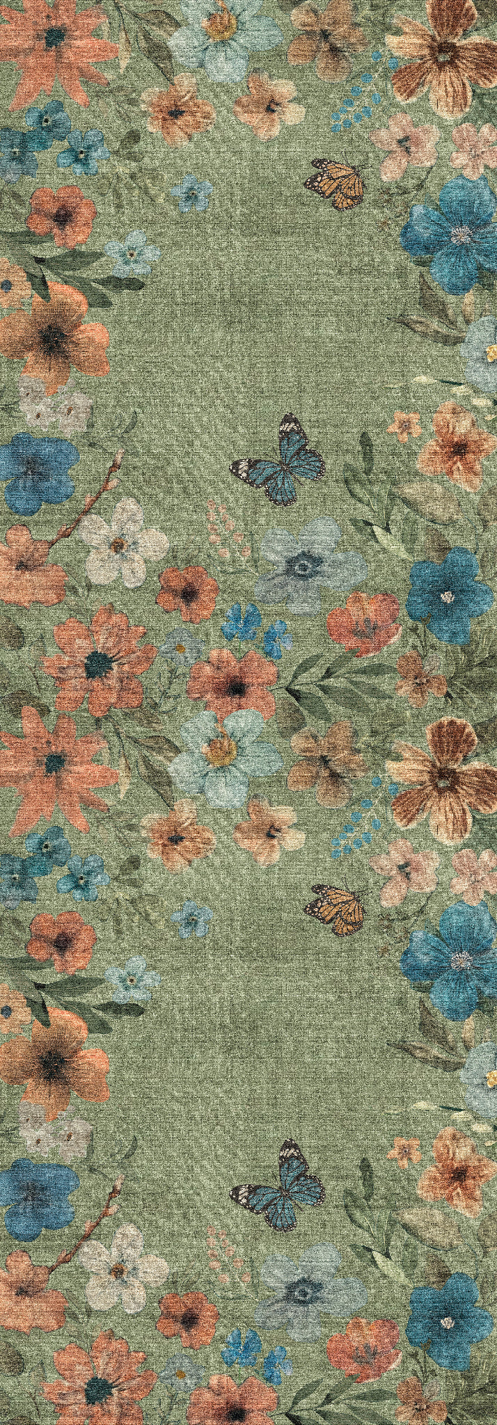 Marbella Floral Frame Rug