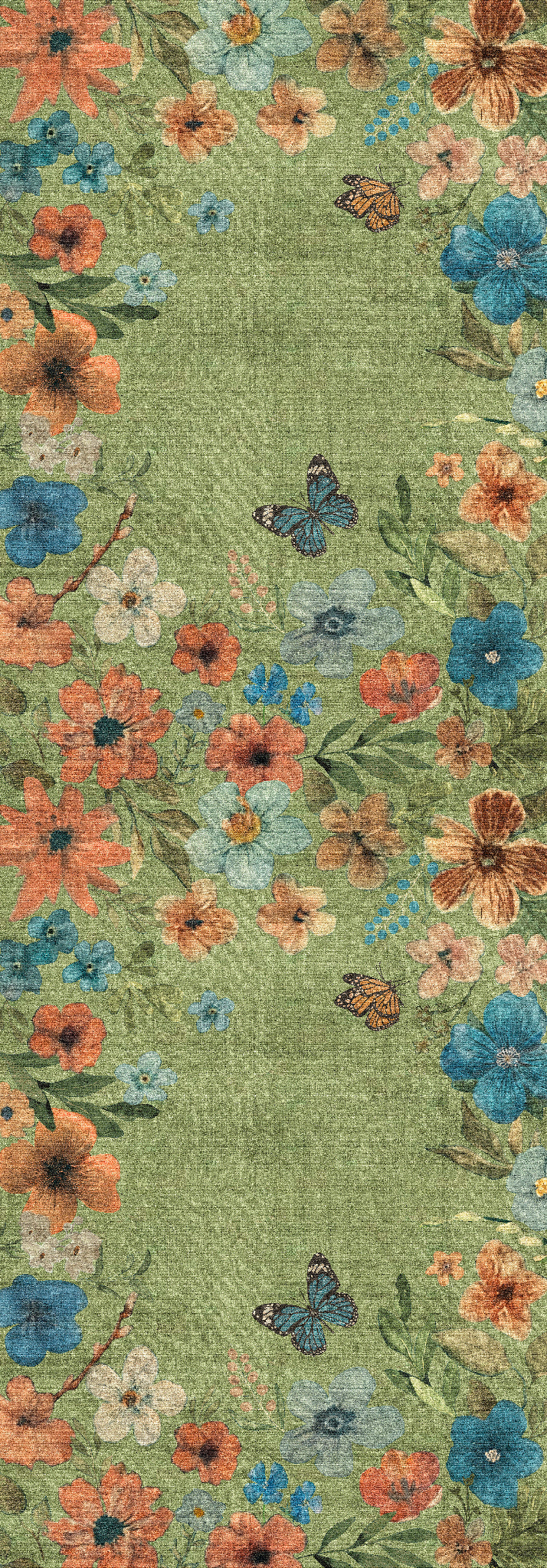 Marbella Floral Frame Rug