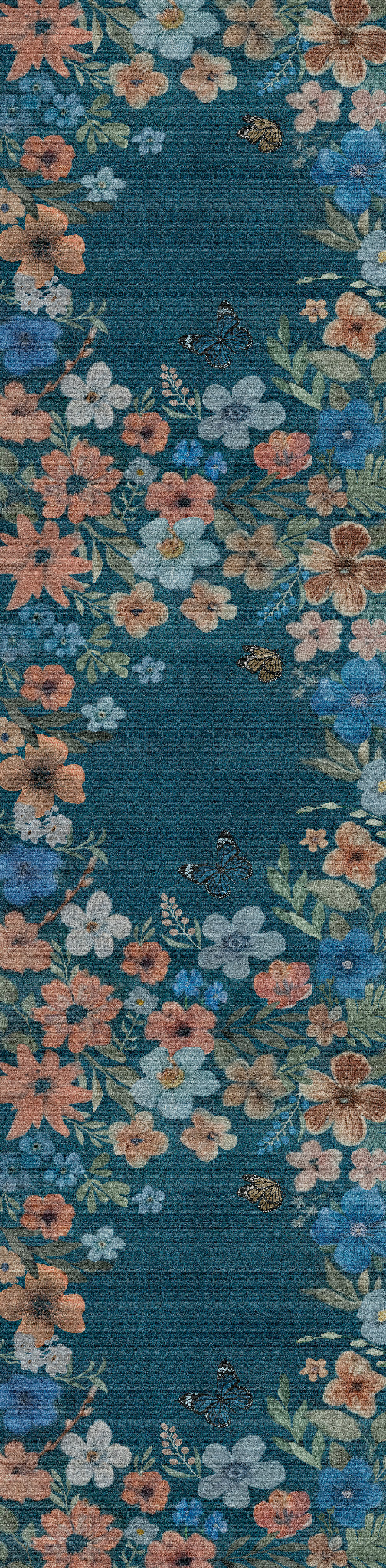 Marbella Floral Frame Rug