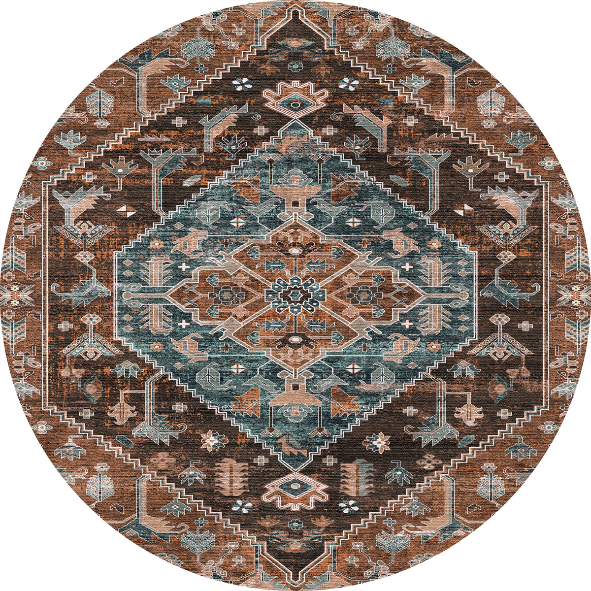Emme Vintage-Medaillon-Teppich