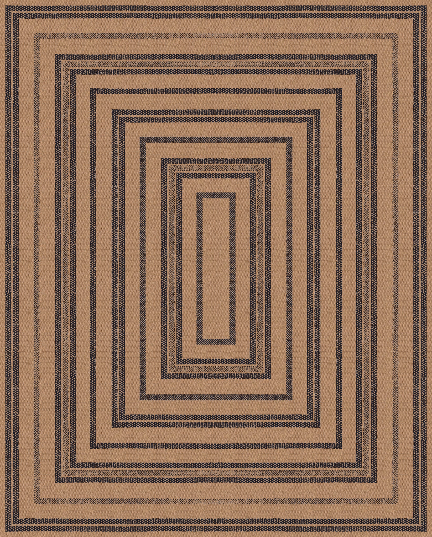 Scottie Geometric Border Outdoor Rug – Navy – 245x305