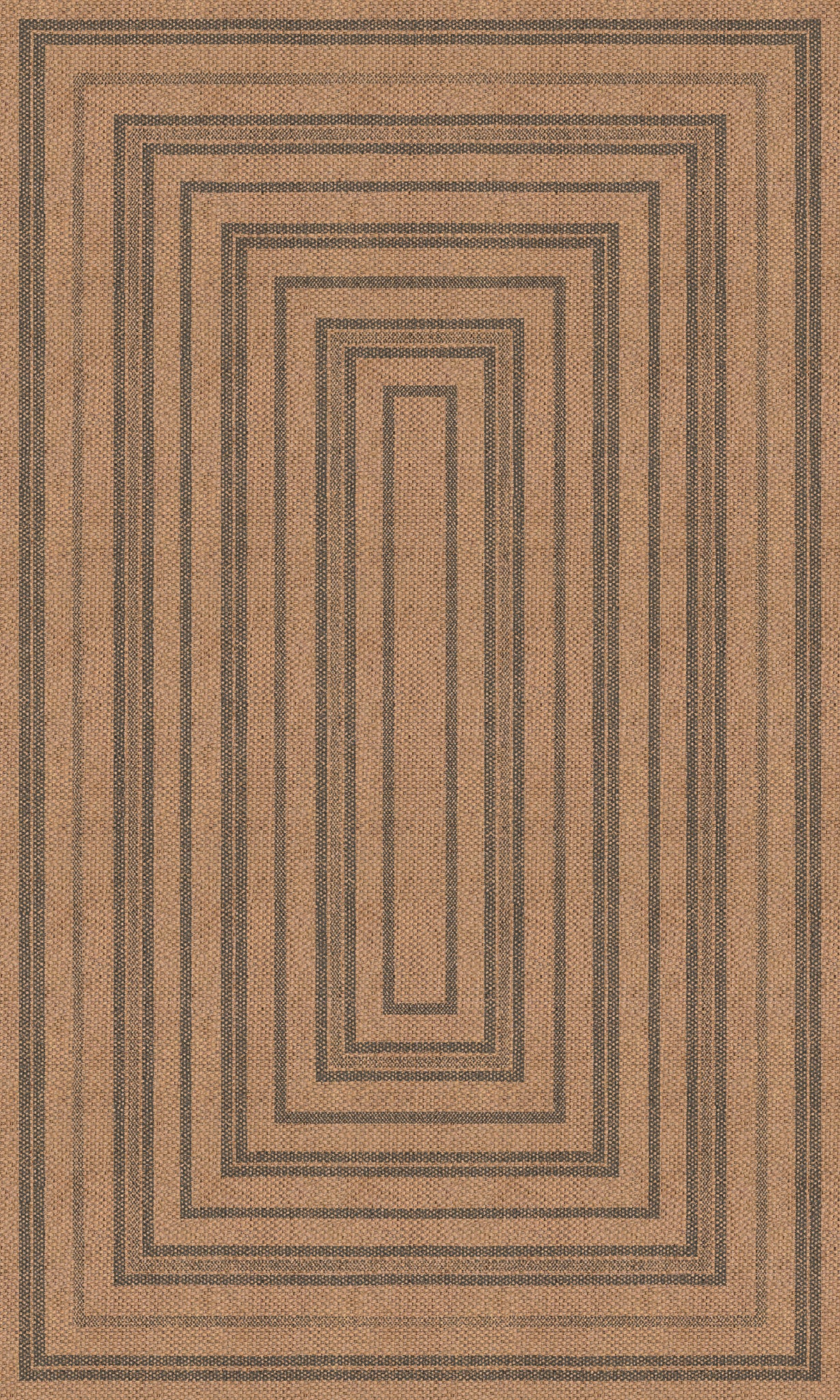Scottie Geometric Border Outdoor Rug – Teal – 90x150