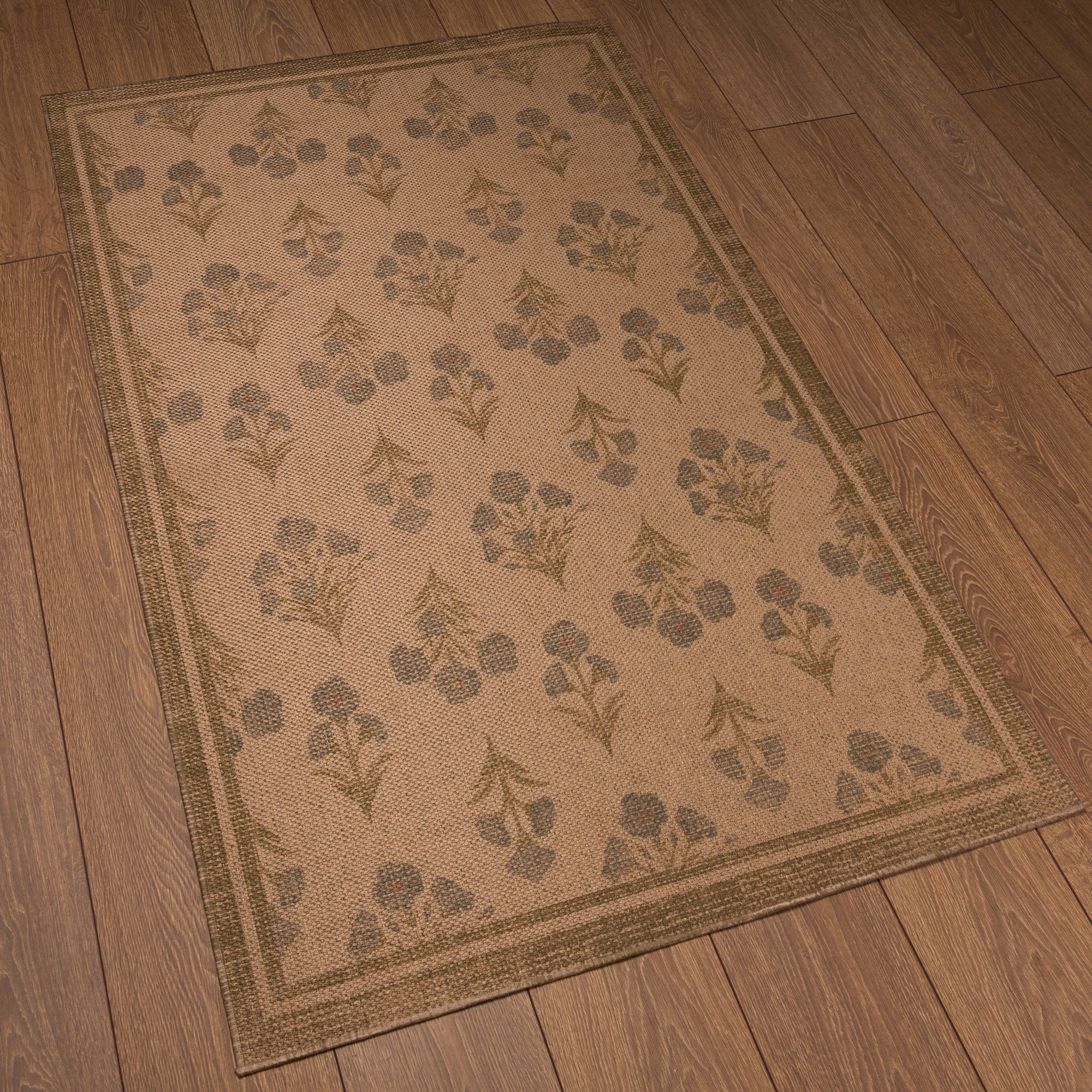 Ana Floral Folk Outdoor Rug – Navy