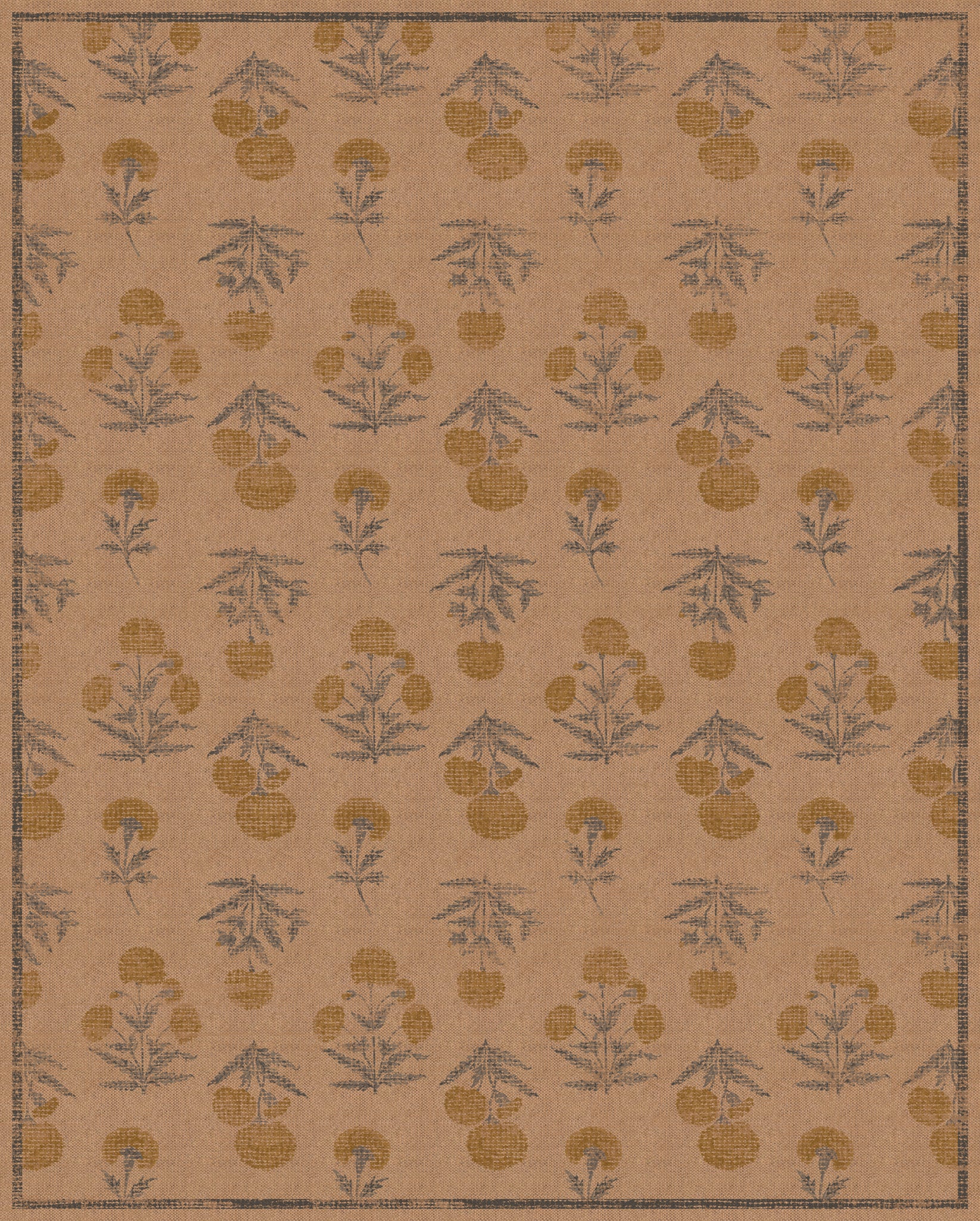 Nora Floral Botanical Outdoor Rug – Yellow – 245x305