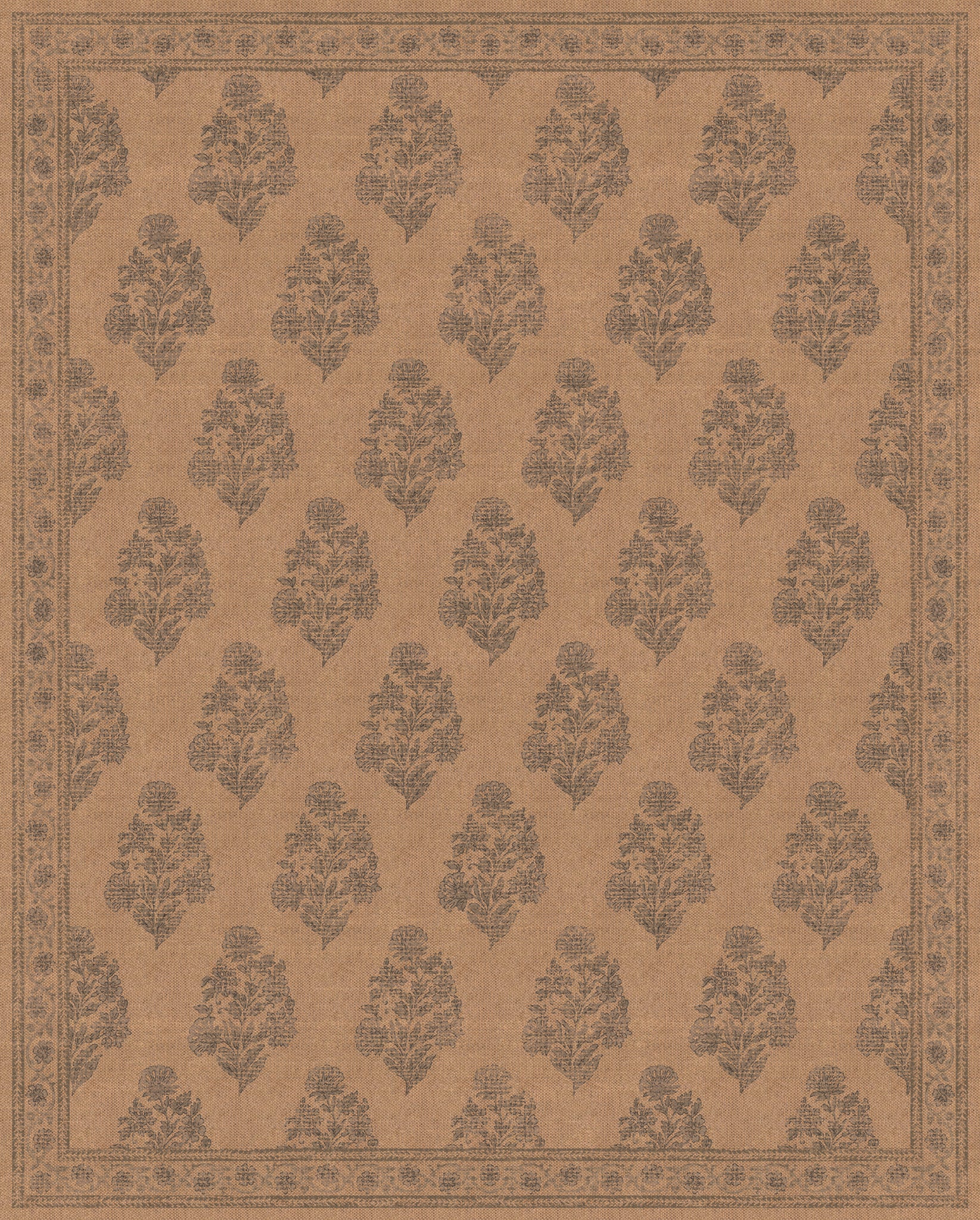 Sadie Floral Border Outdoor Rug – Blue – 245x305