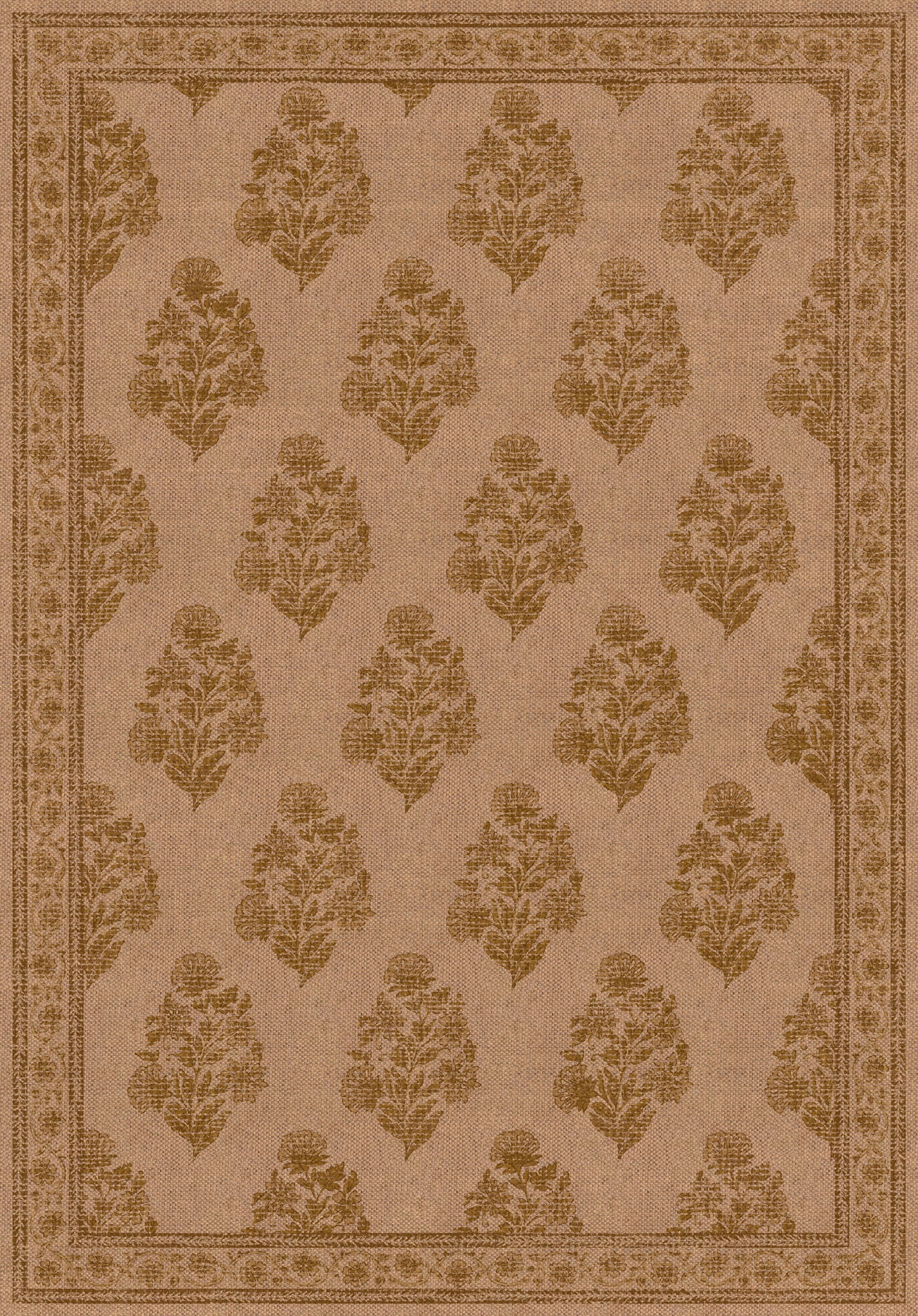 Sadie Floral Border Outdoor Rug – Yellow – 150x215