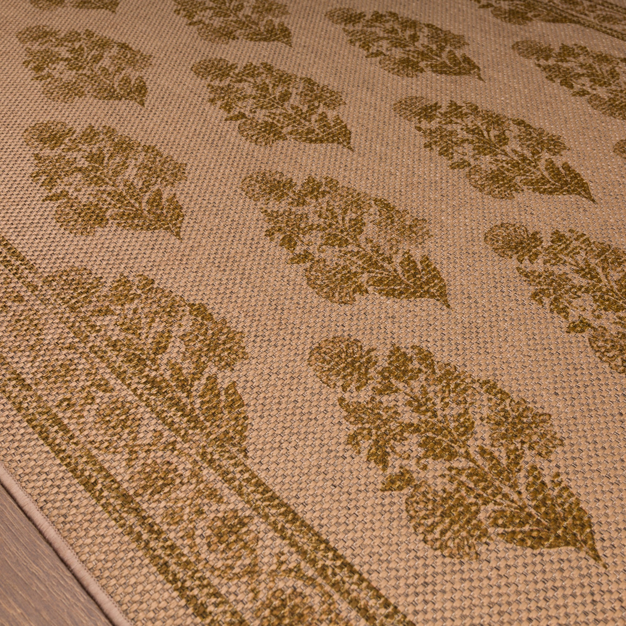 Sadie Floral Border Outdoor Rug – Yellow