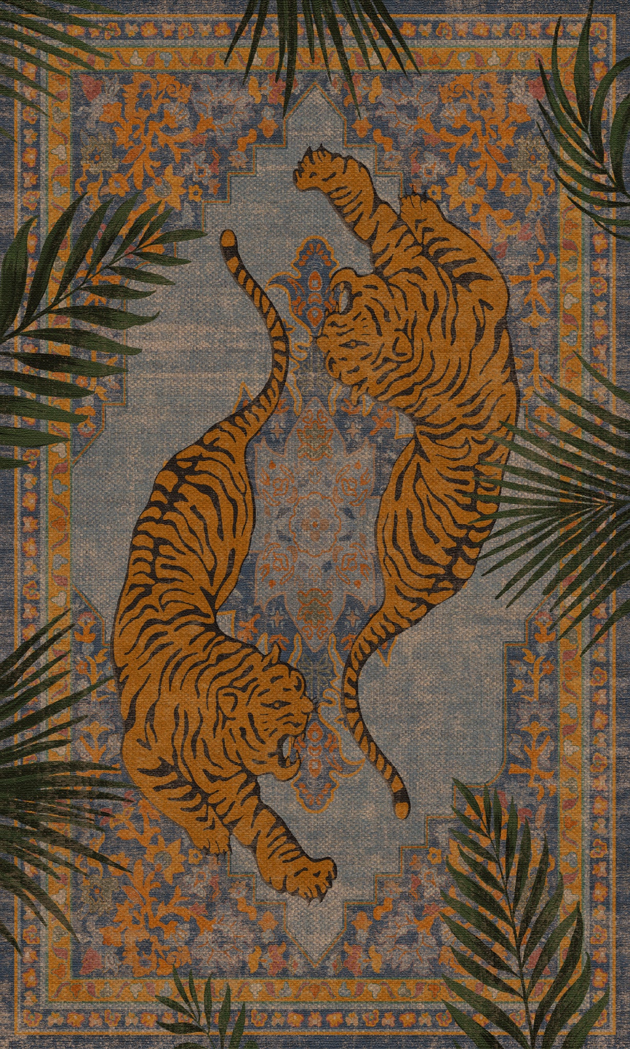 Astrix Zebra Ornamental Outdoor Rug – Blue – 90x150