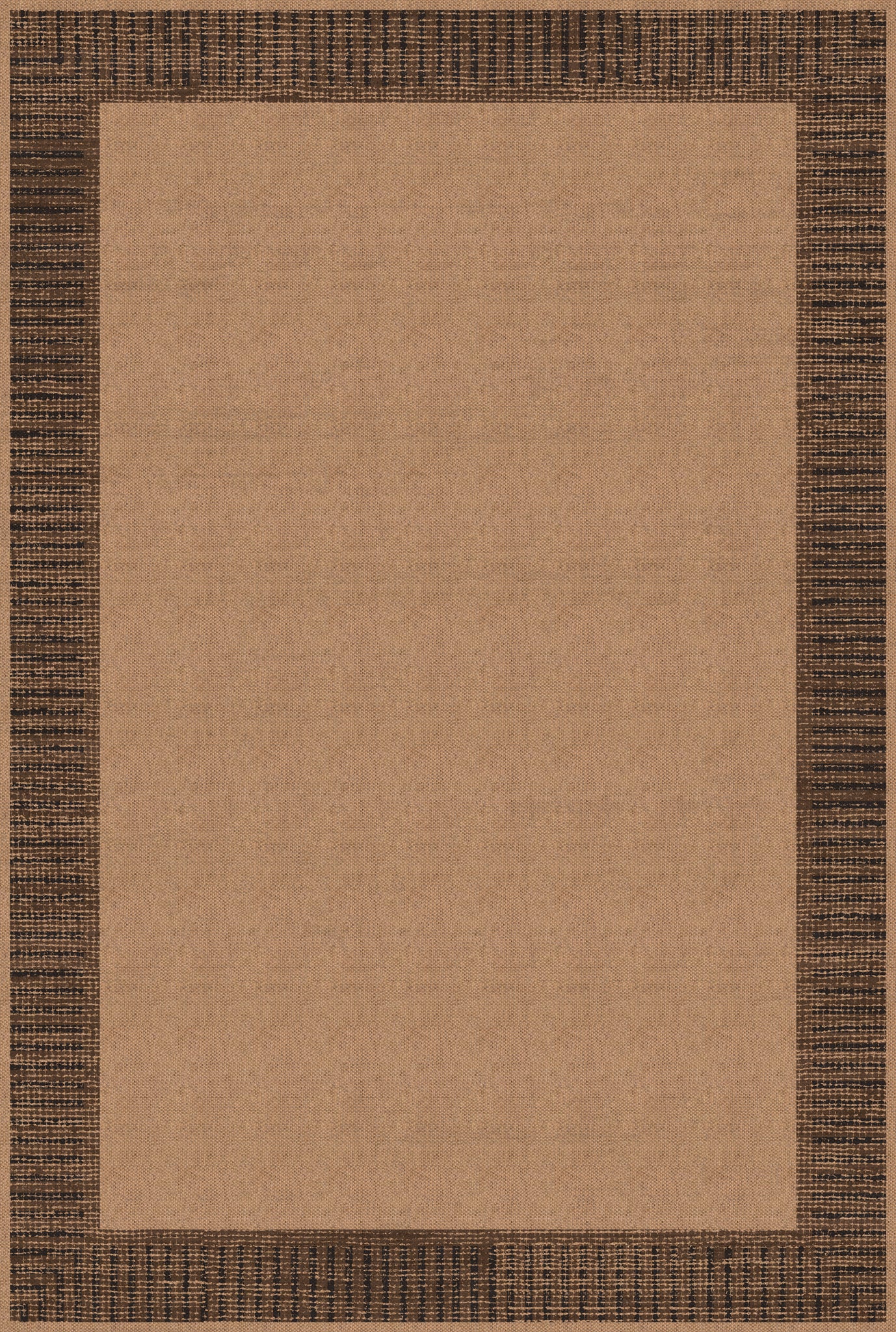 Roman Striped Border Outdoor Rug – Brown – 185x275