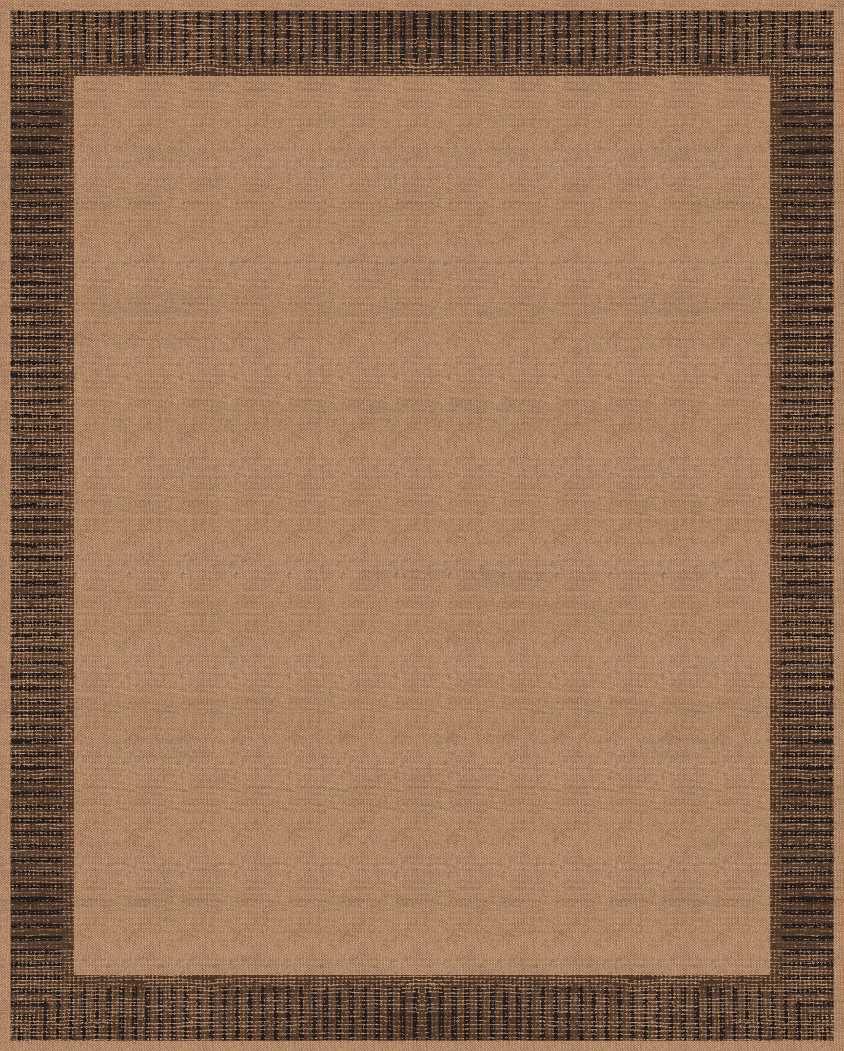 Roman Striped Border Outdoor Rug – Brown – 245x305