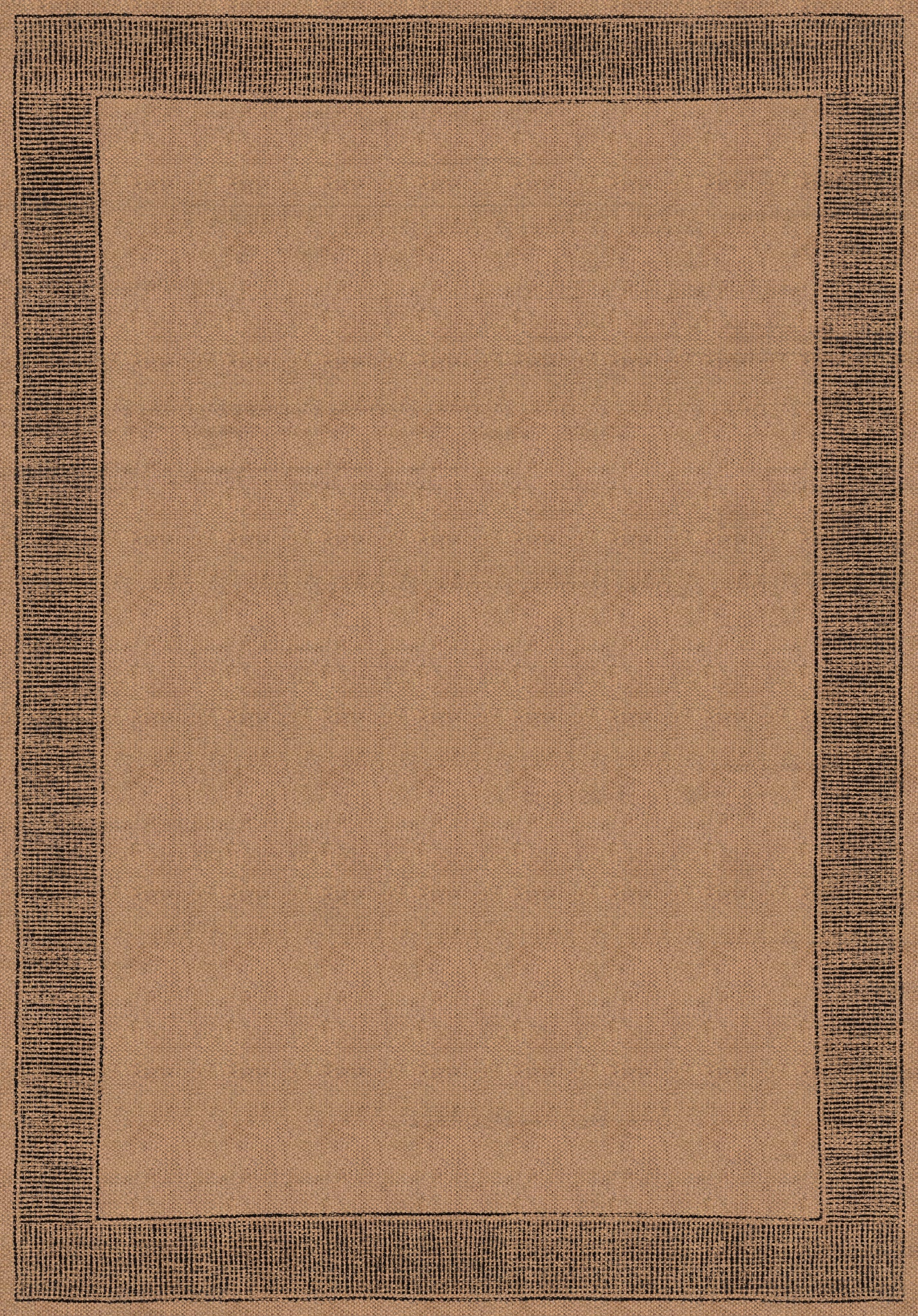 Lilah Border Geometric Outdoor Rug – Black – 150x215
