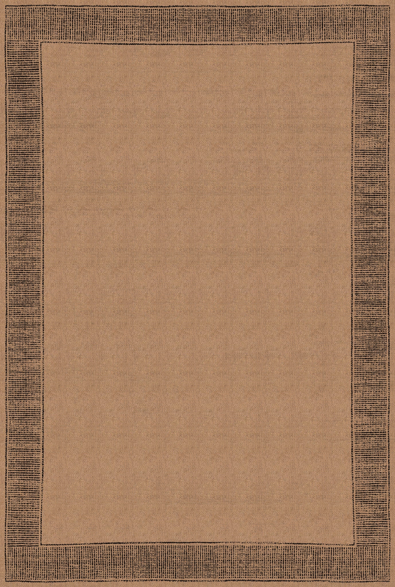 Lilah Border Geometric Outdoor Rug – Black – 185x275