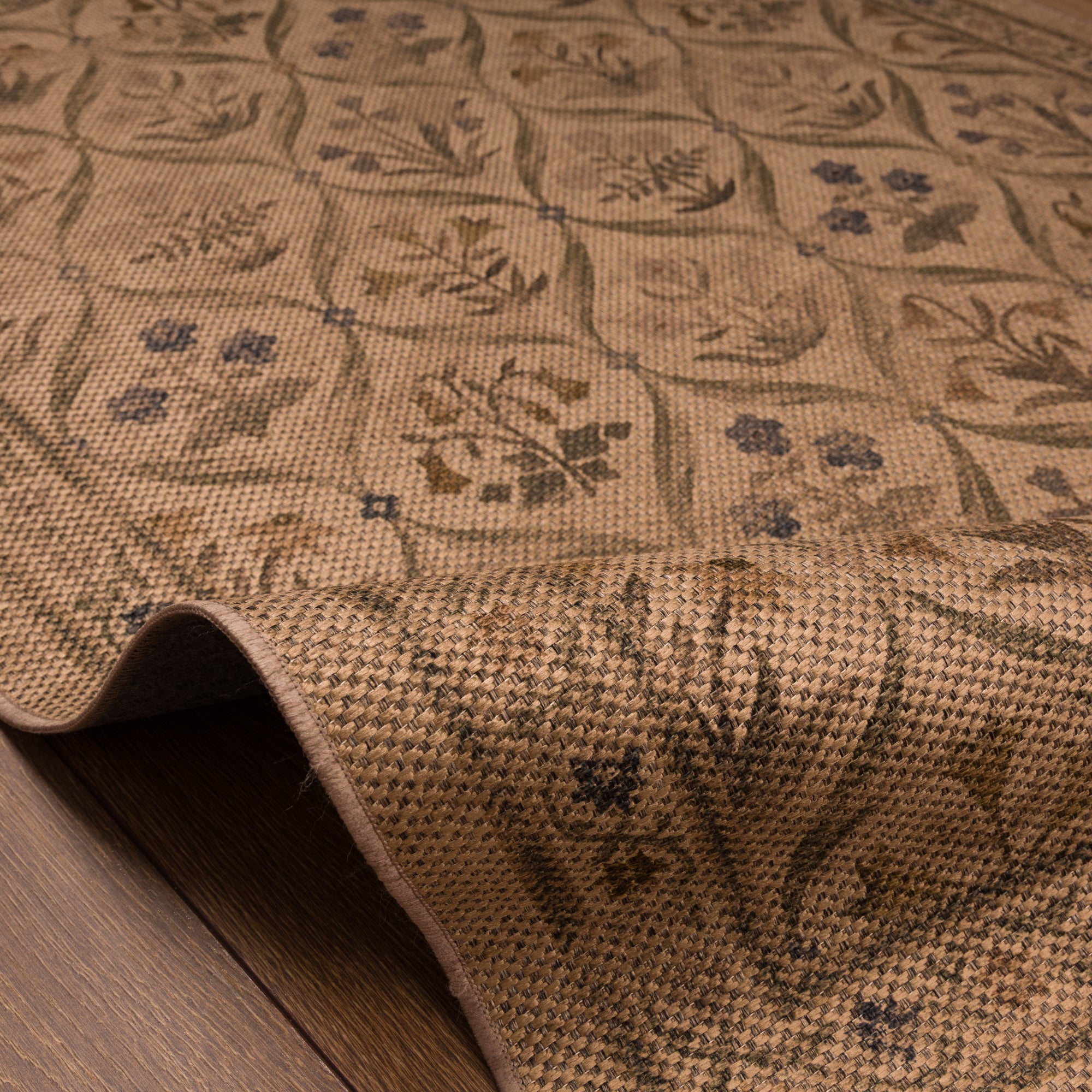 Sabrina Floral Trellis Outdoor Rug – Beige
