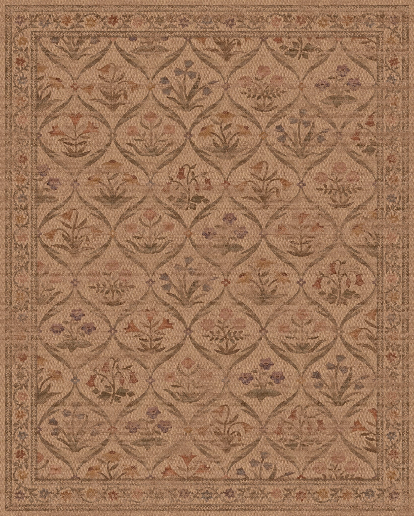 Sabrina Floral Trellis Outdoor Rug – Cream – 245x305