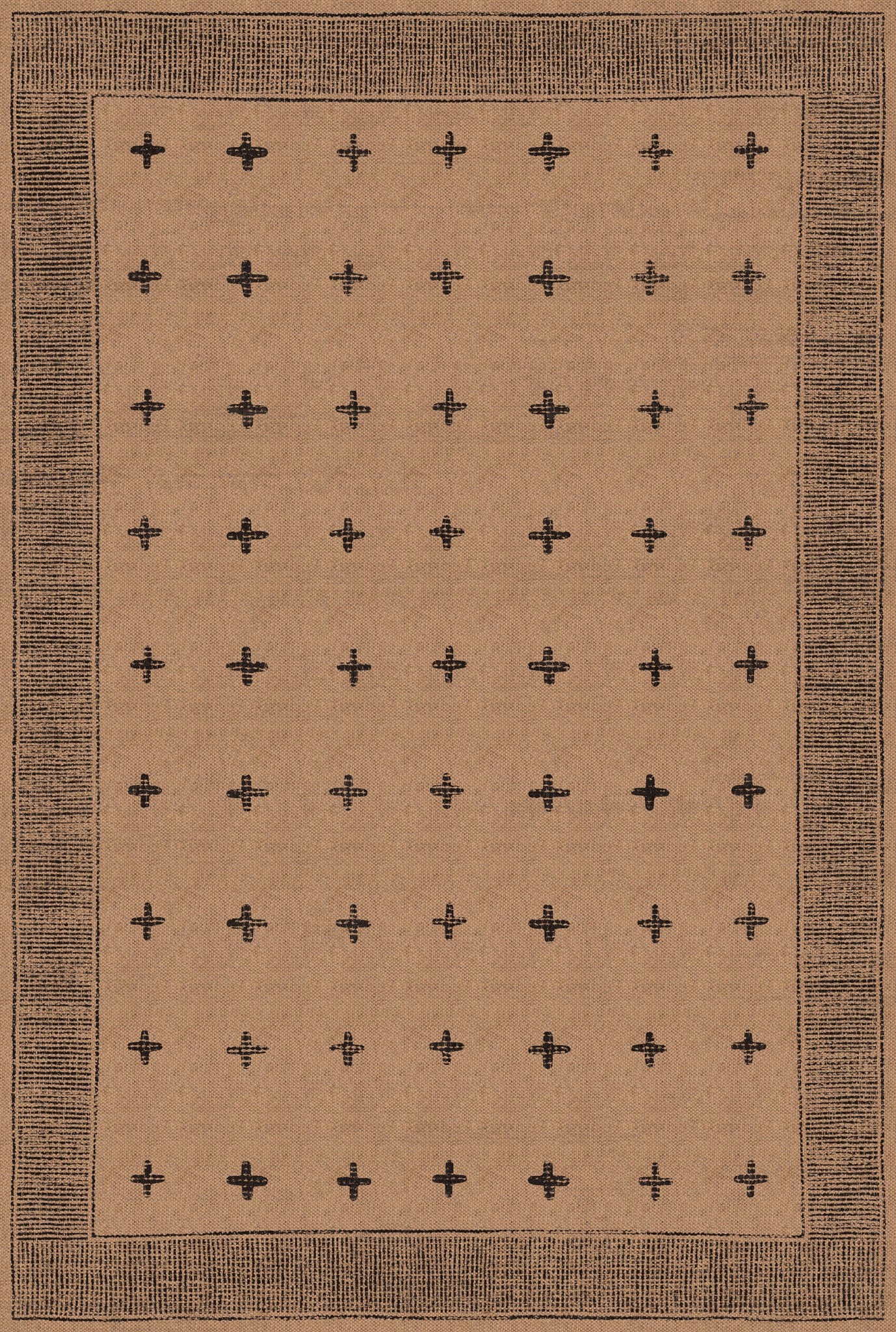 Gia Geometric Plus Outdoor Rug – Black – 185x275