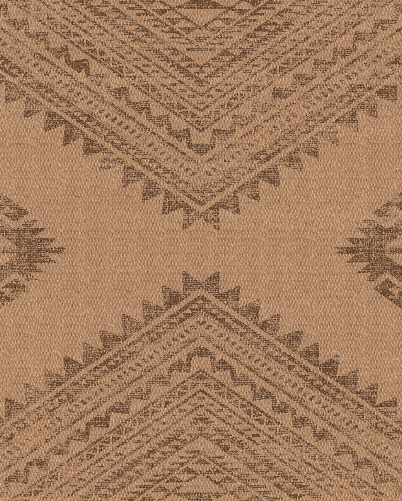 Laila Tribal Geometric Outdoor Rug – Brown – 245x305
