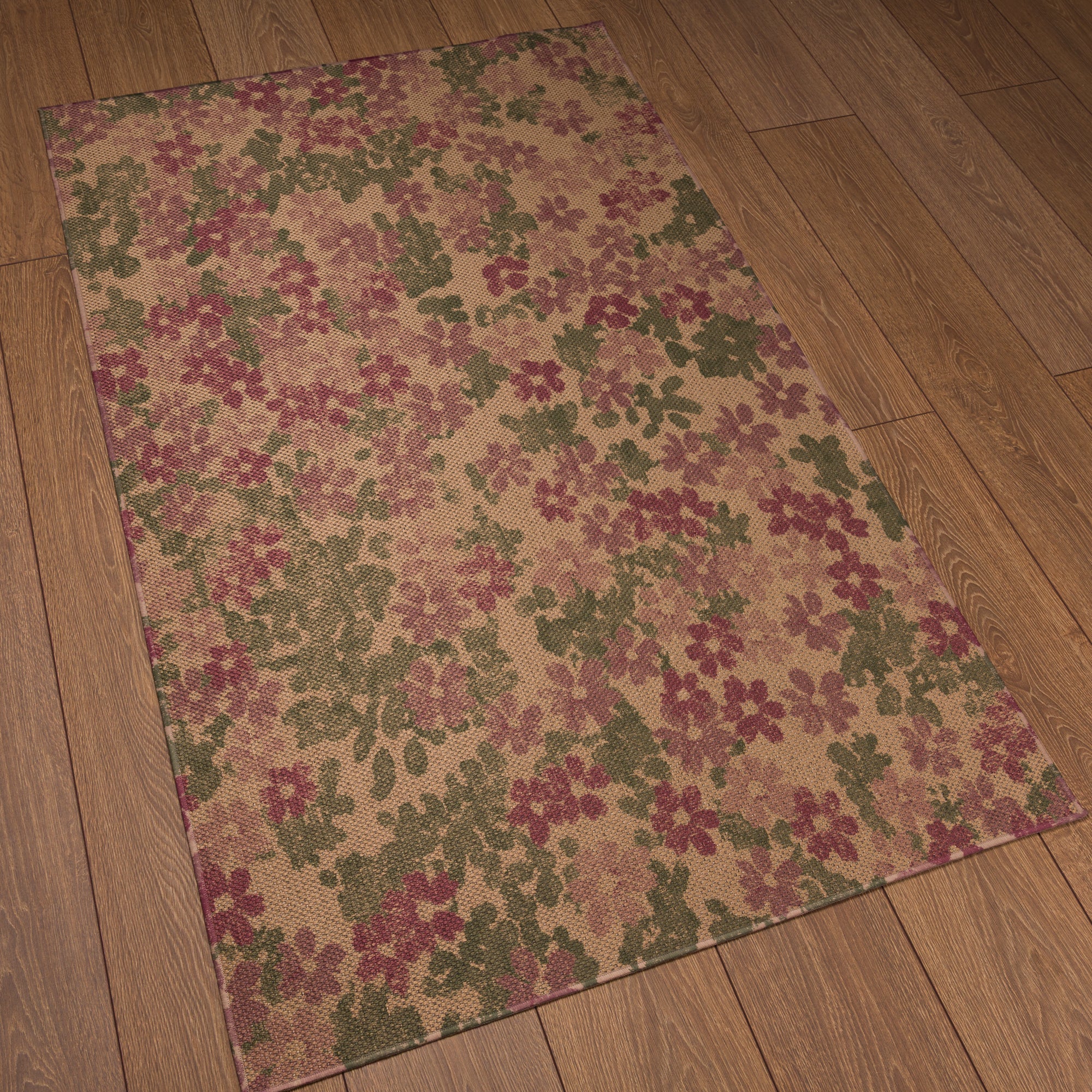 Joy Floral Vine Outdoor Rug – Pink