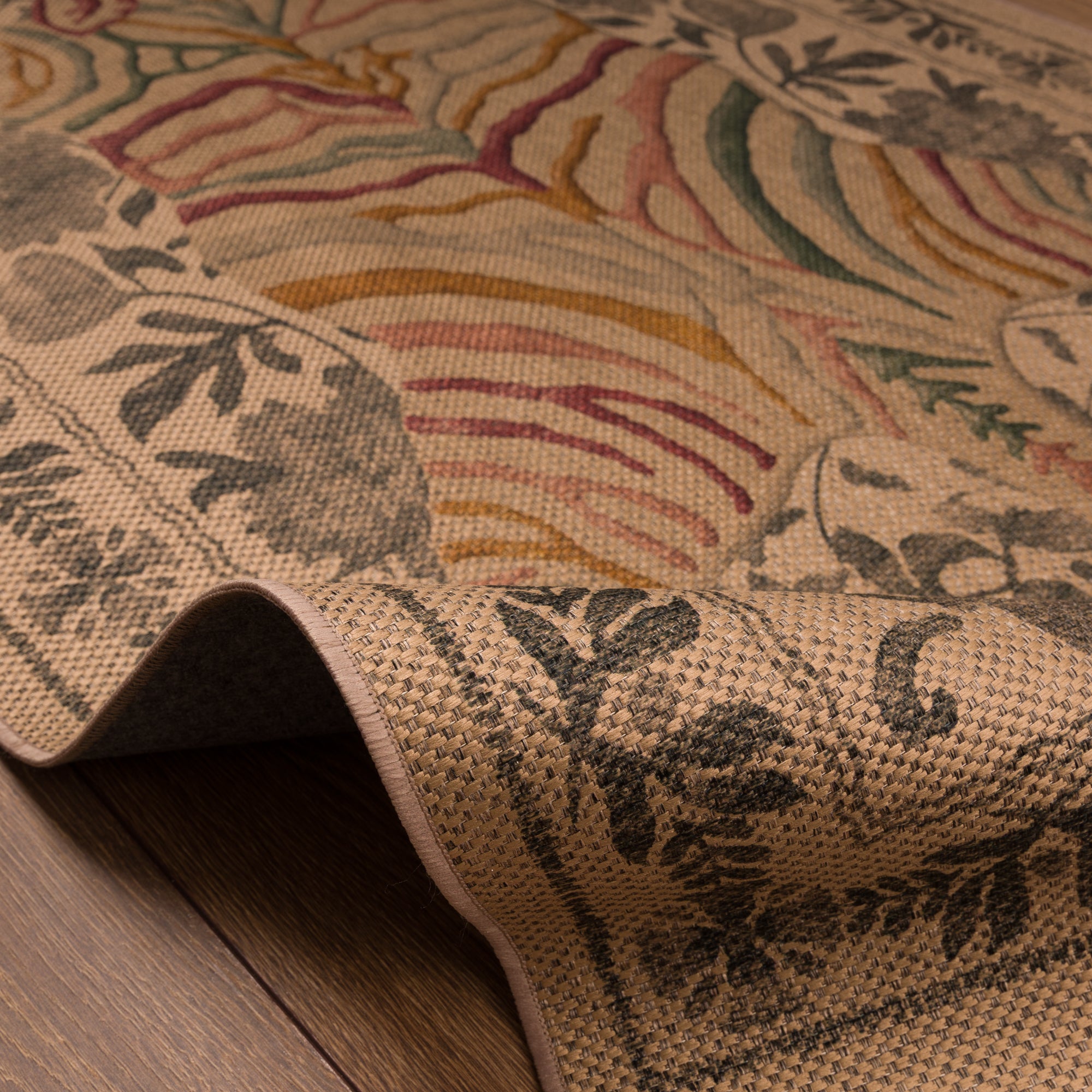Rudy Zebra Floral Outdoor Rug – Beige