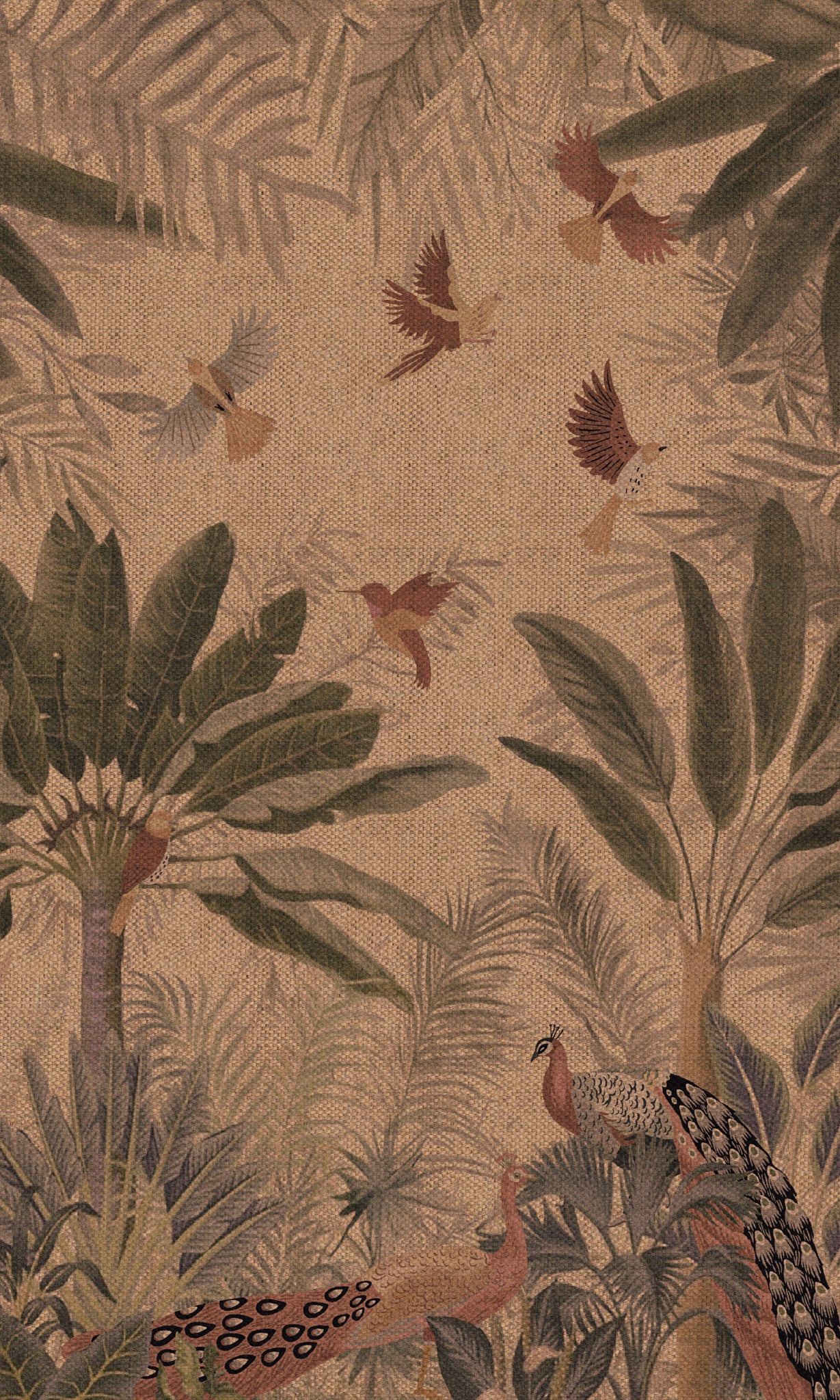 Jade Tropical Bird Outdoor Rug – Pink – 90x150