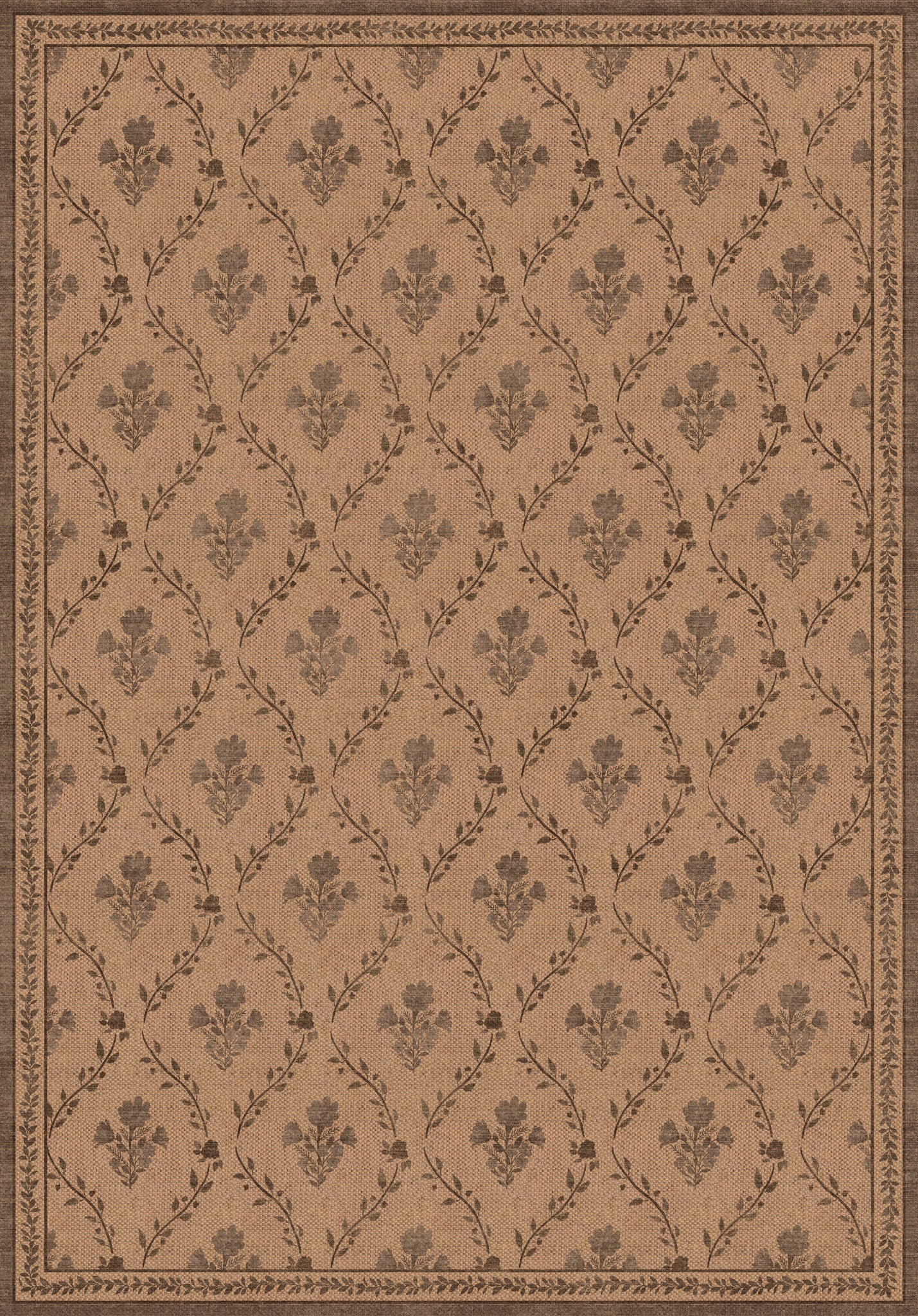 Della Floral Vine Outdoor Rug – Green – 150x215