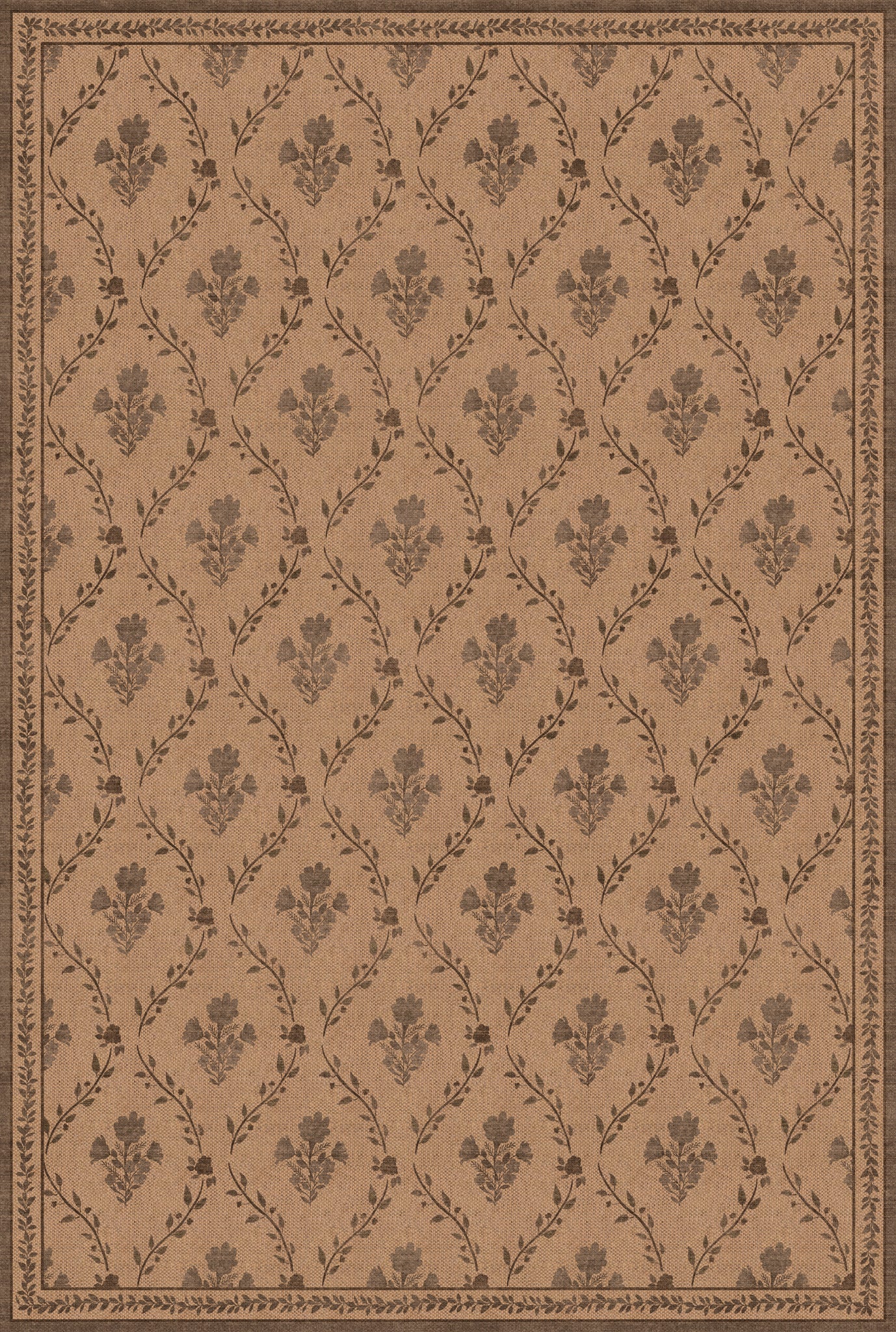 Della Floral Vine Outdoor Rug – Green – 185x275
