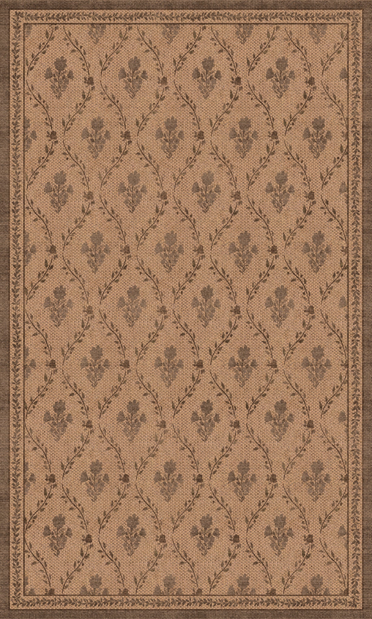 Della Floral Vine Outdoor Rug – Green – 90x150