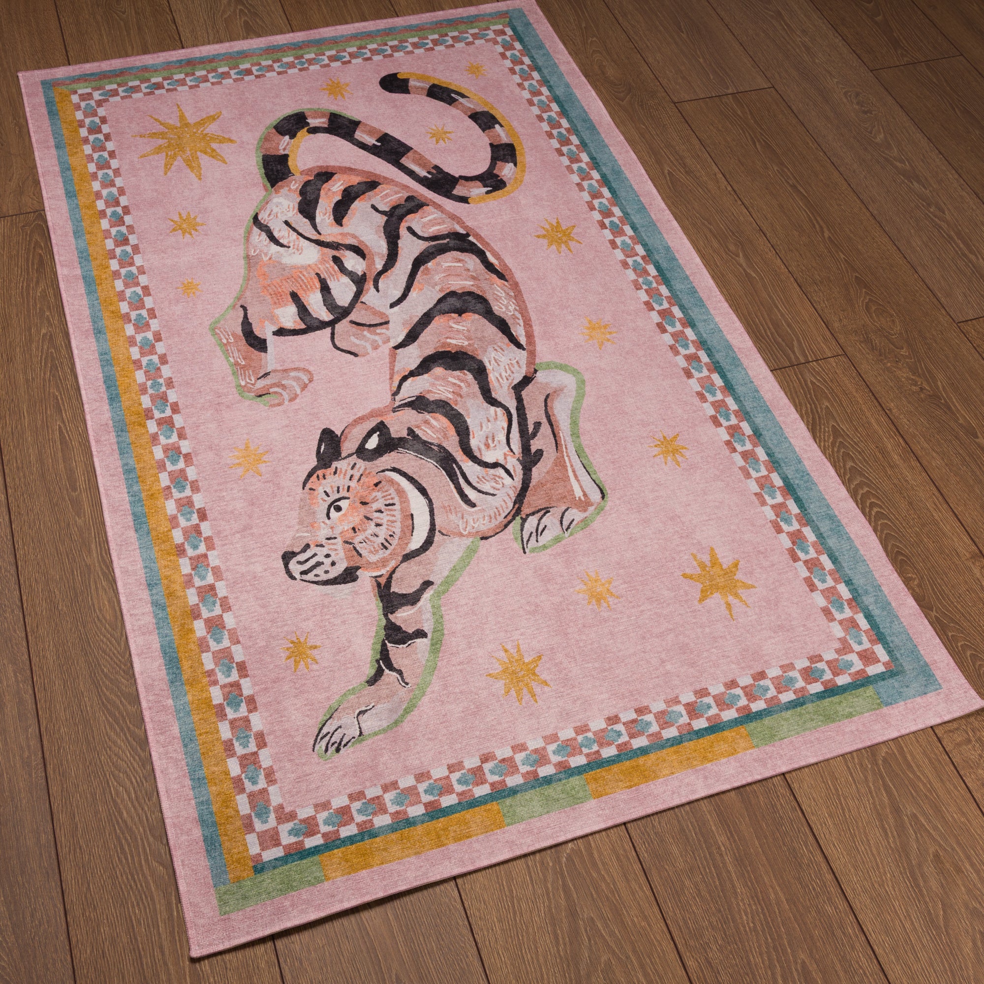 Kairo Tapis imprimé tigre céleste