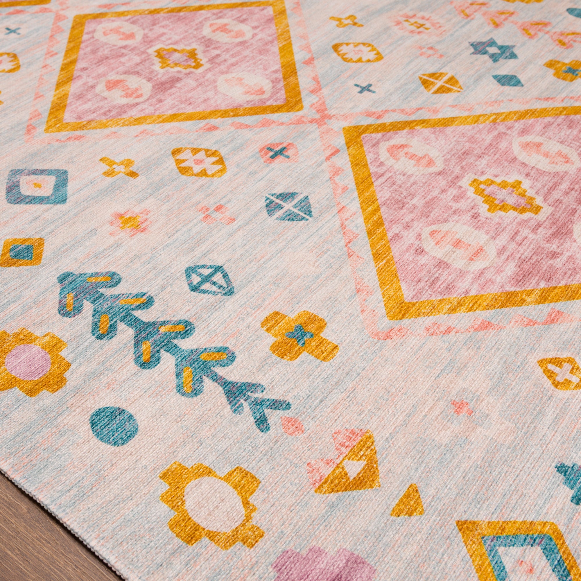 Amani Alfombra moderna Boho Diamond