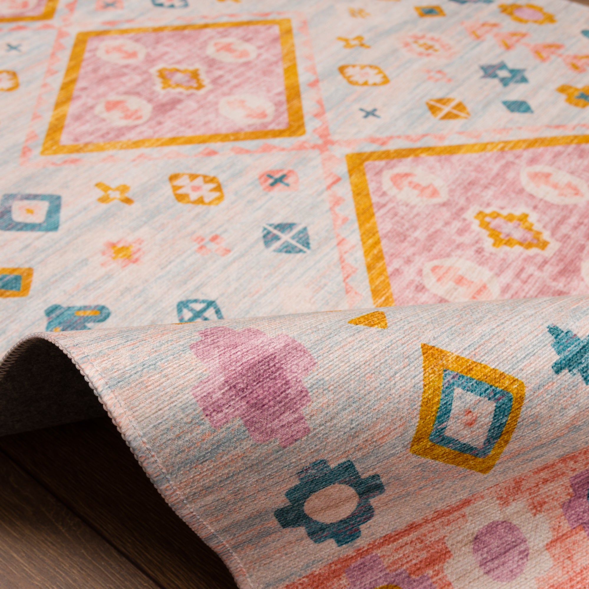 Amani Alfombra moderna Boho Diamond