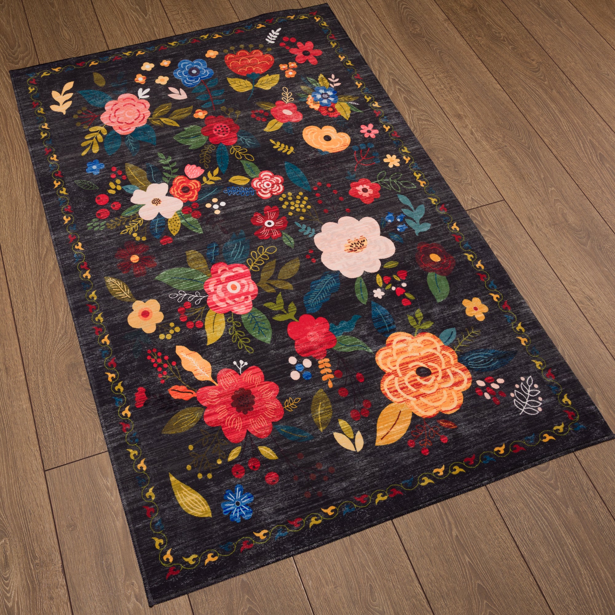 Lera Vintageblommigt Mönstrad Matta