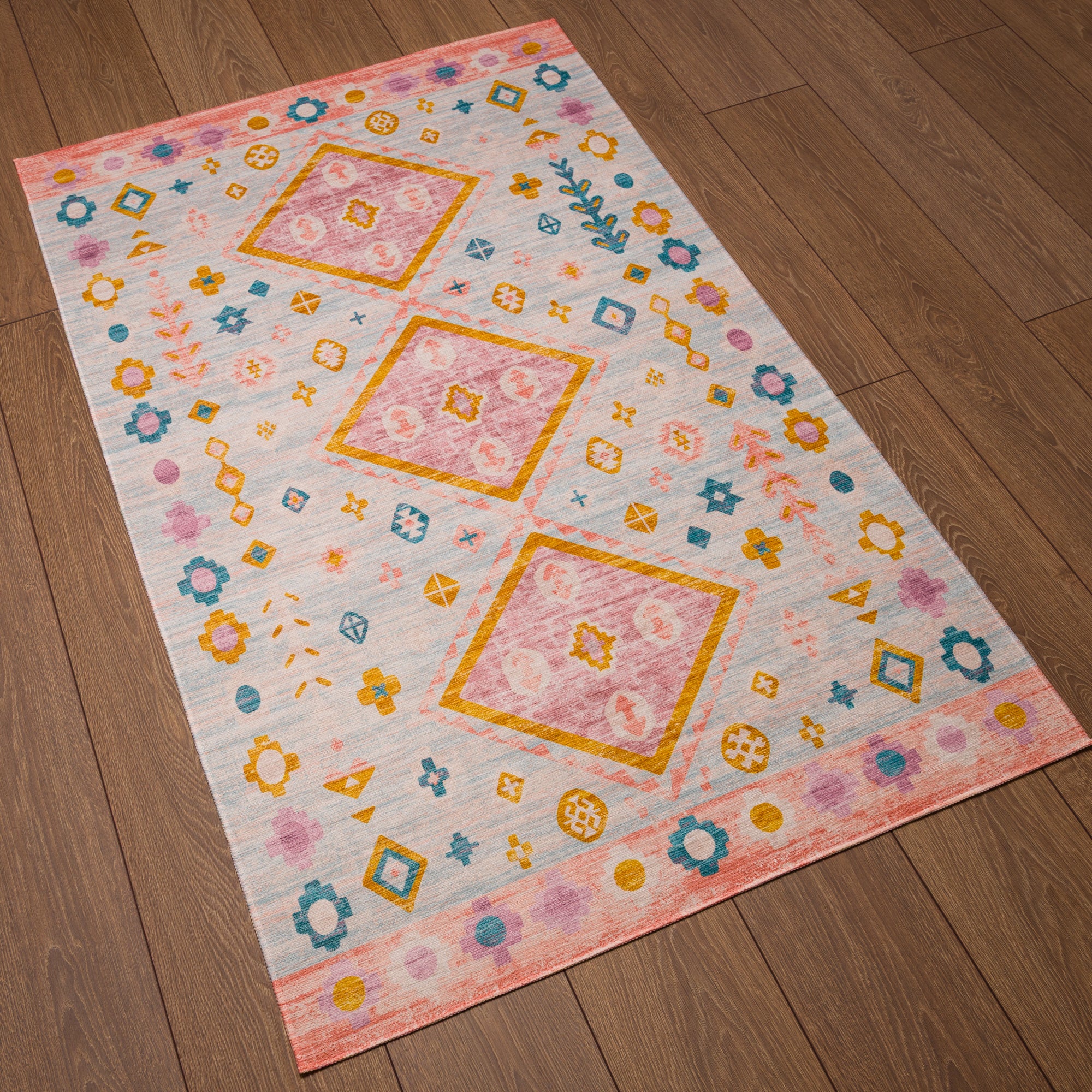 Amani Alfombra moderna Boho Diamond