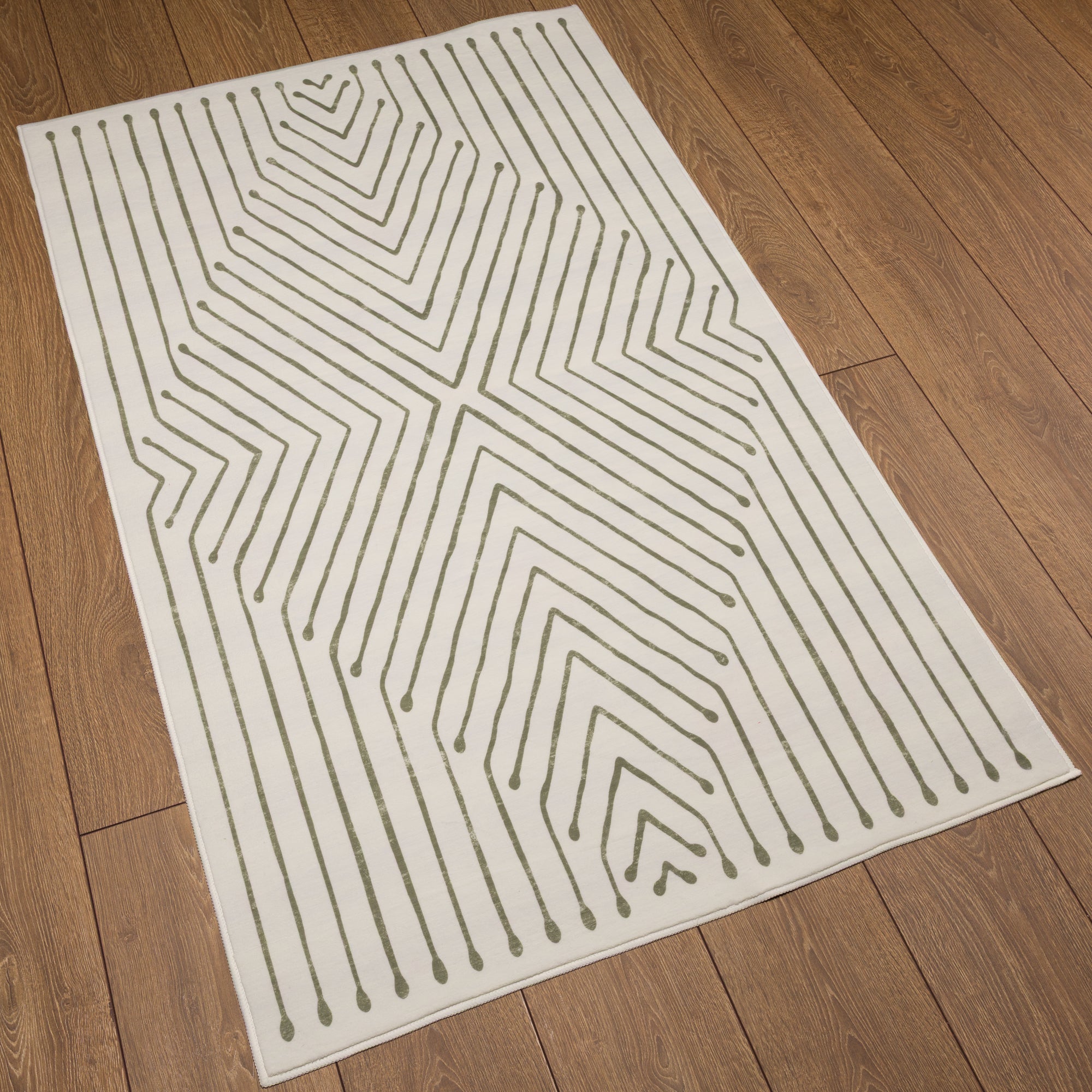 Aira Geometrischer Teppich mit Linienmuster