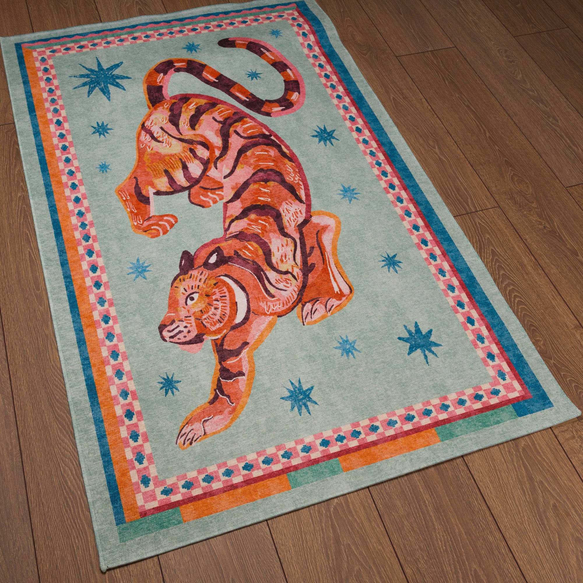 Kairo Tapis imprimé tigre céleste