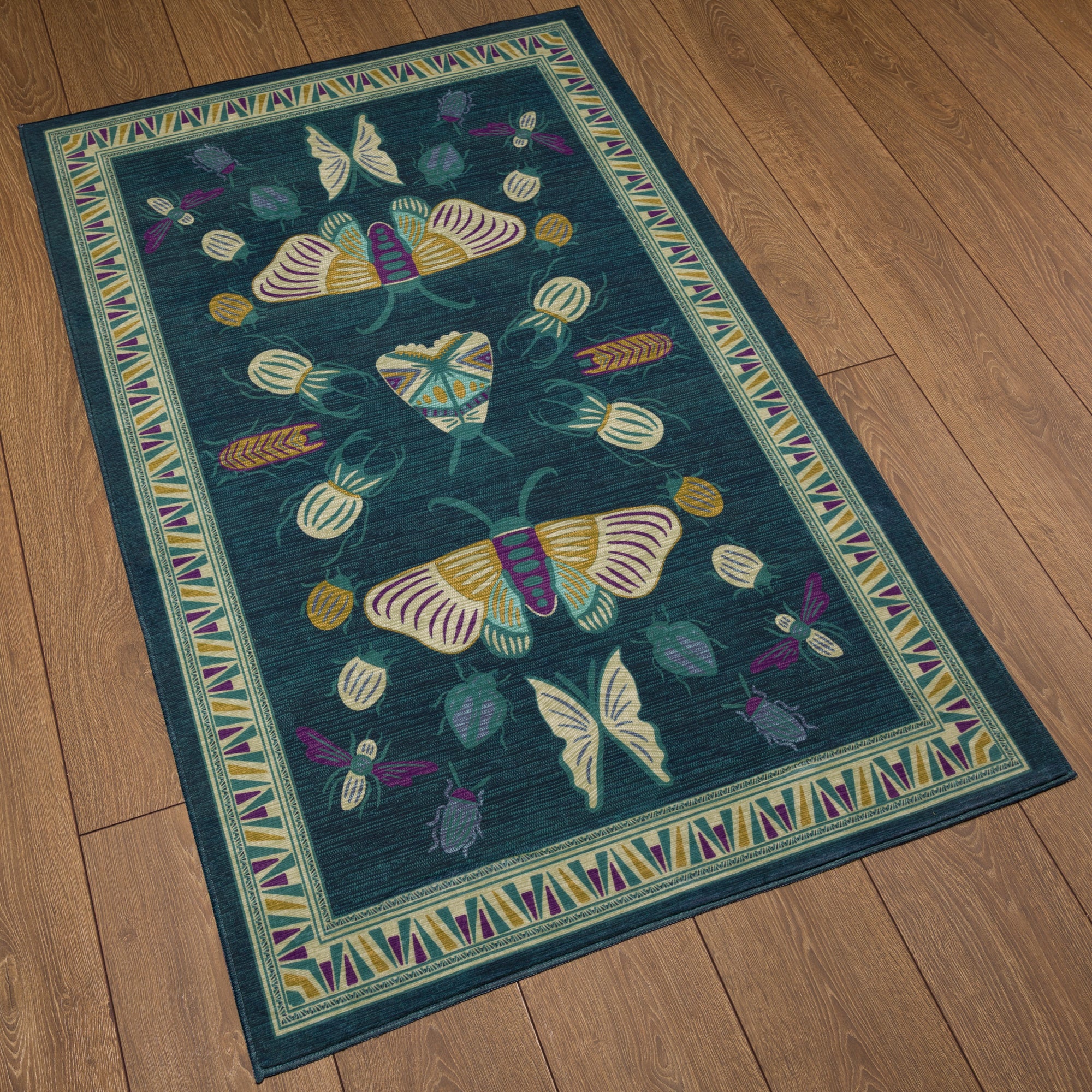 Thalia Eklektiškas Vabzdžių Motyvo Kilimas