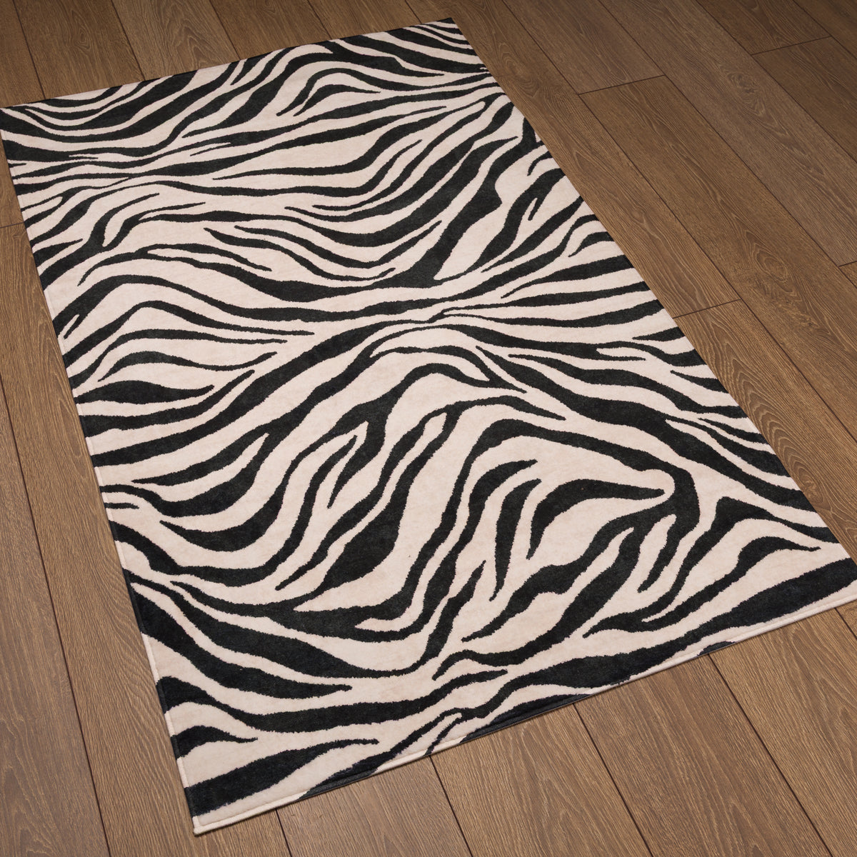 Roxy Wavy Zebra Print Rug