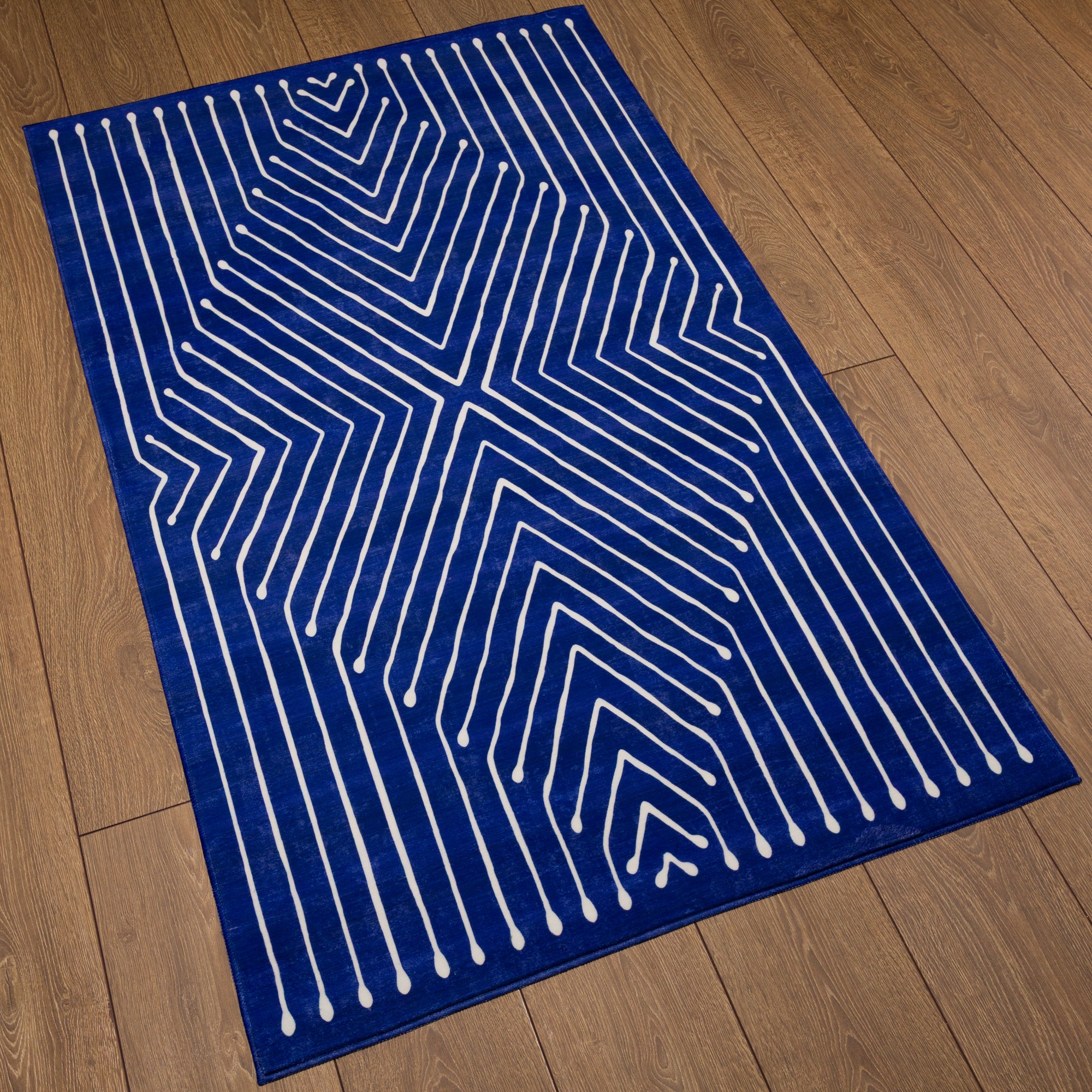 Aira Geometrischer Teppich mit Linienmuster