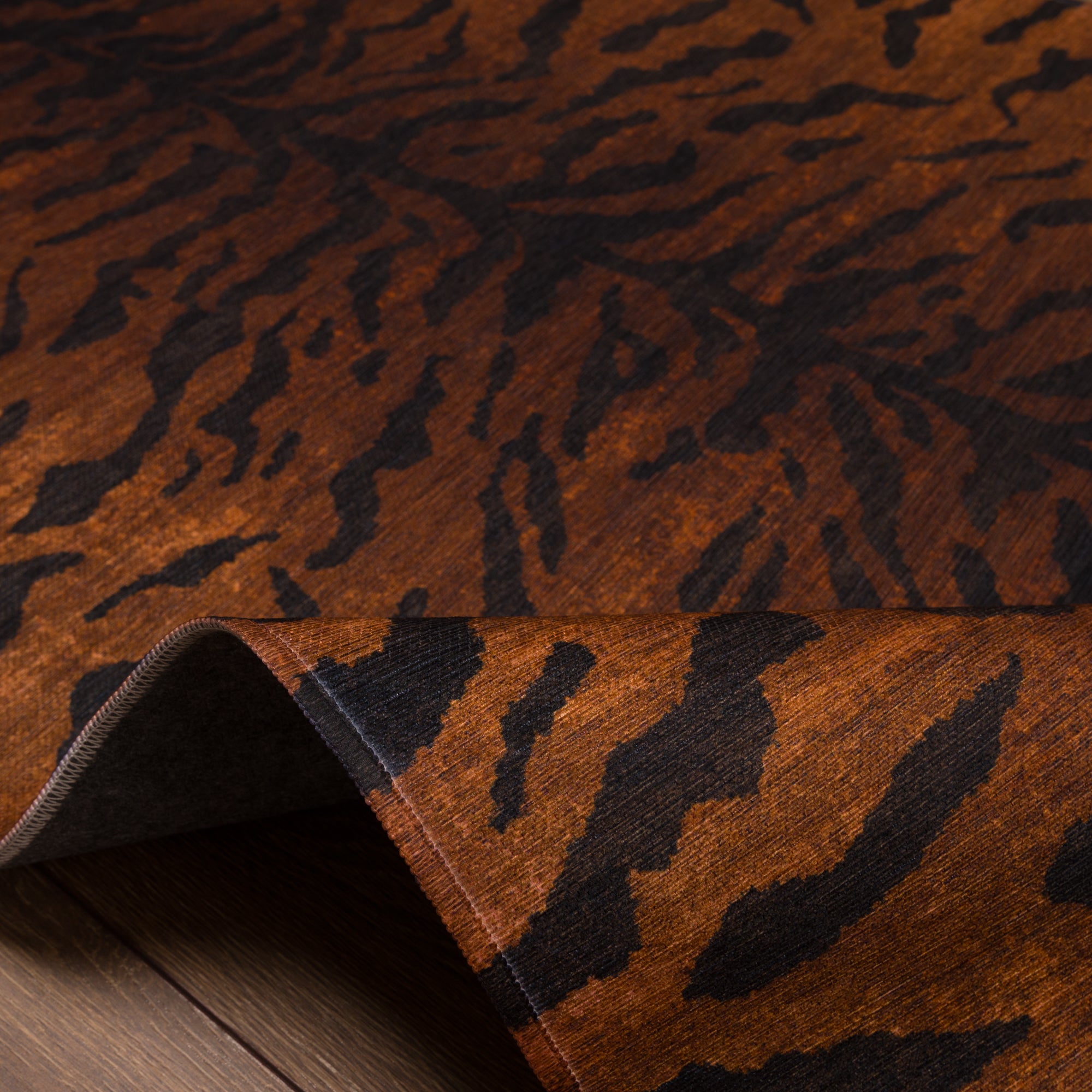 Ines Modern Tiger Print Rug