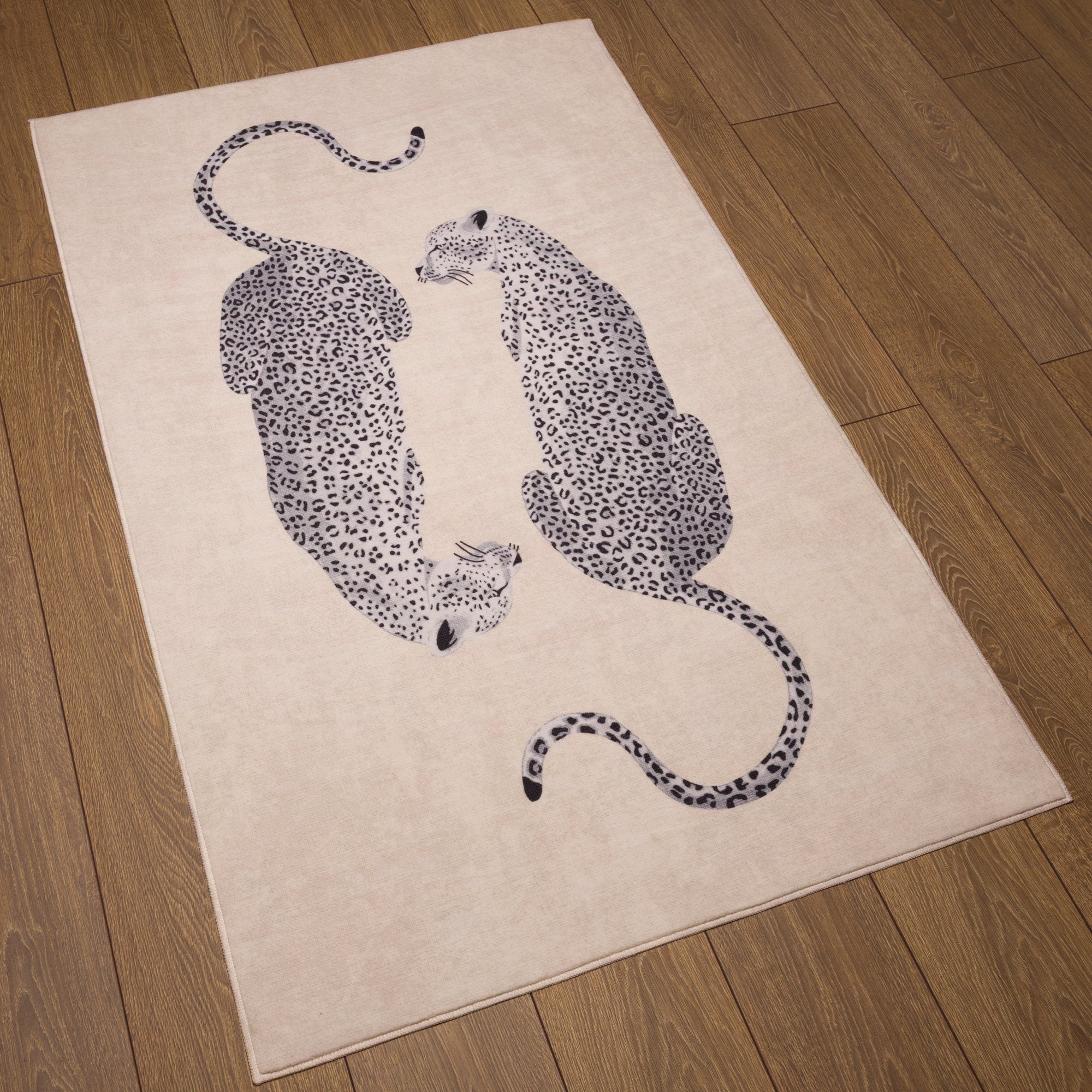 Sandy Tappeto chic con motivo leopardato