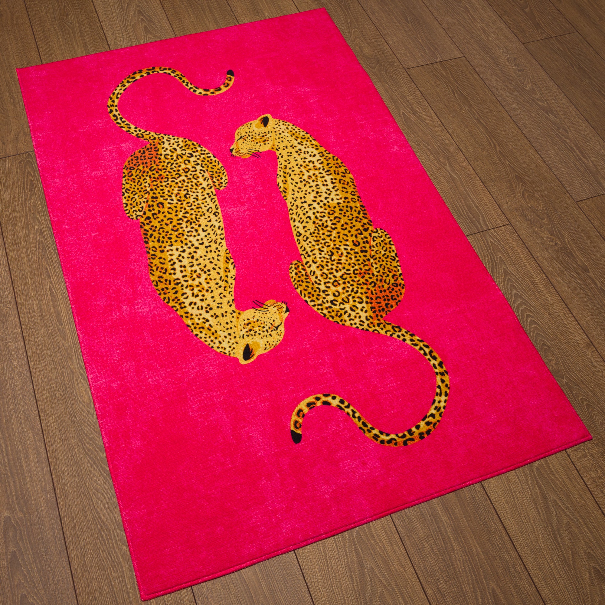 Sandy Tappeto chic con motivo leopardato