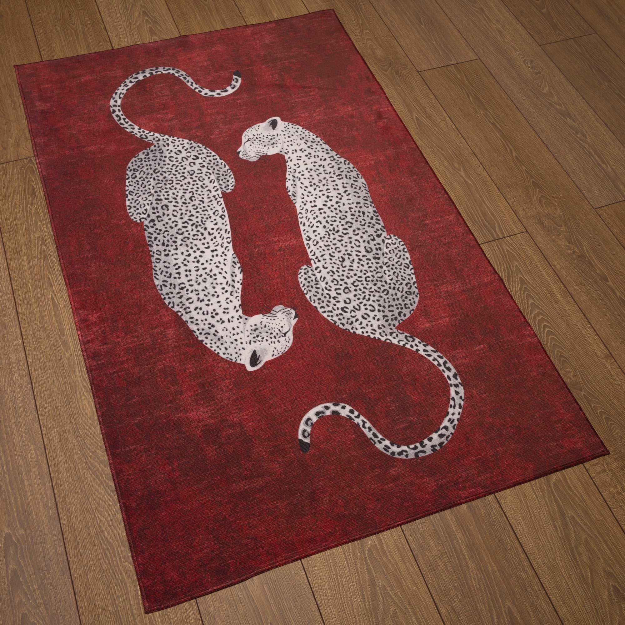 Sandy Tappeto chic con motivo leopardato