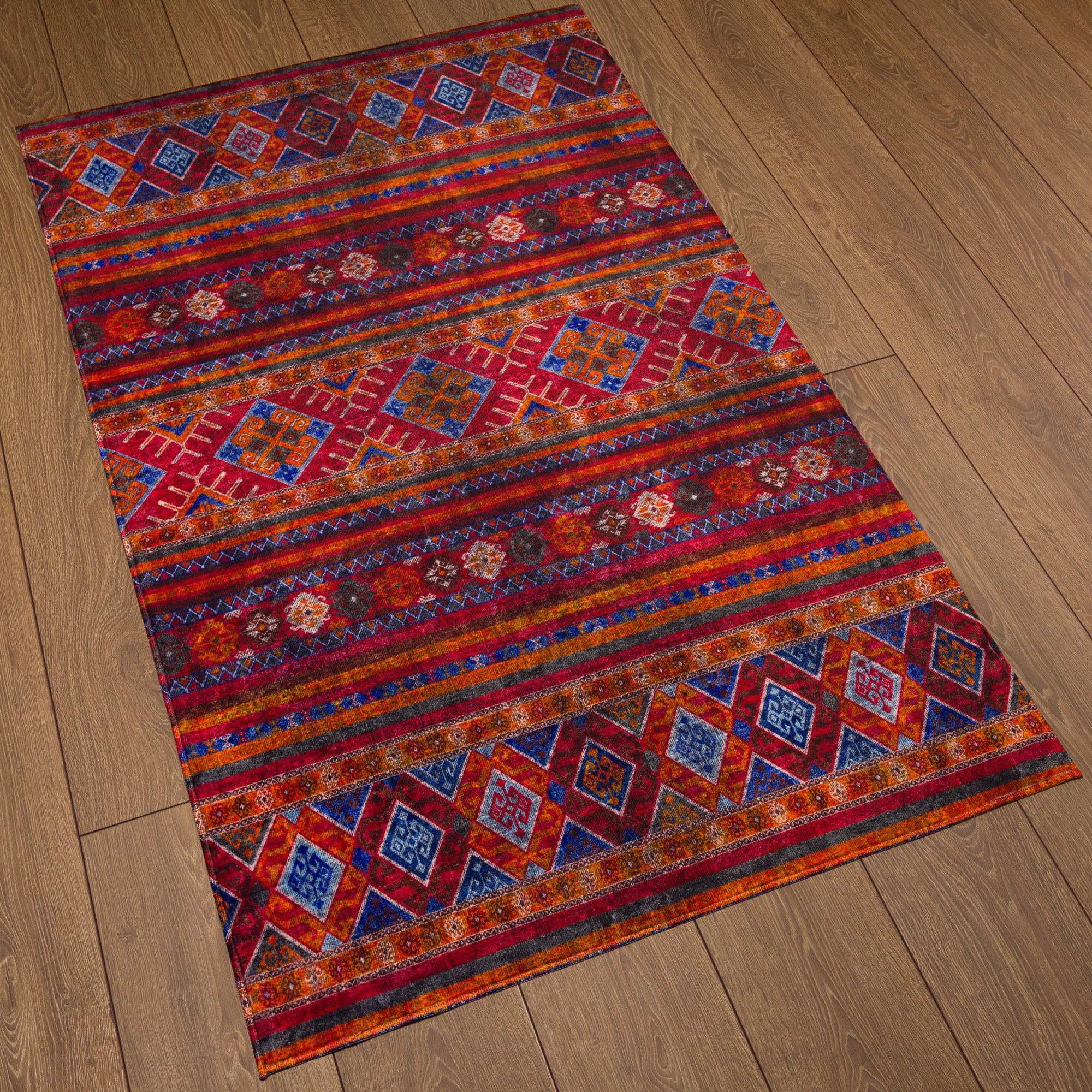 Raya Tapis Bohémien À Motifs Rayés