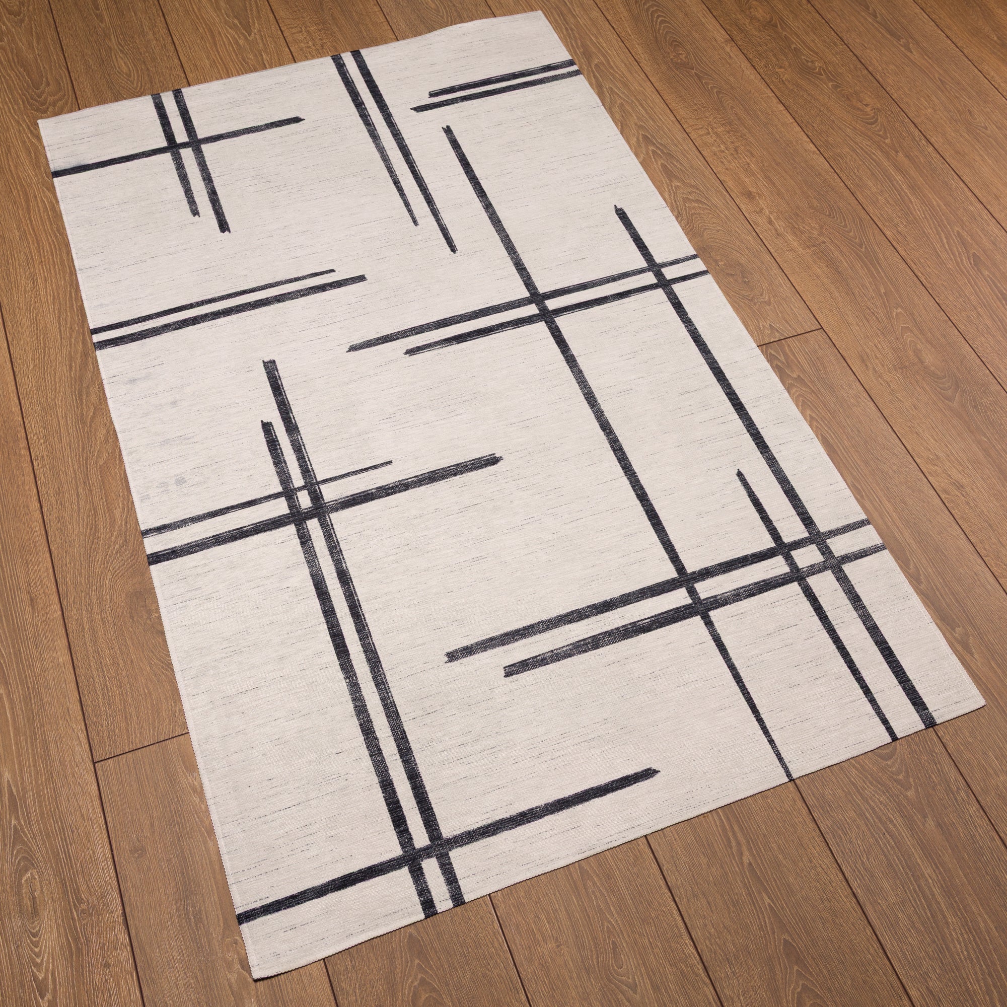 Sage Alfombra de Diseño Lineal Abstracto