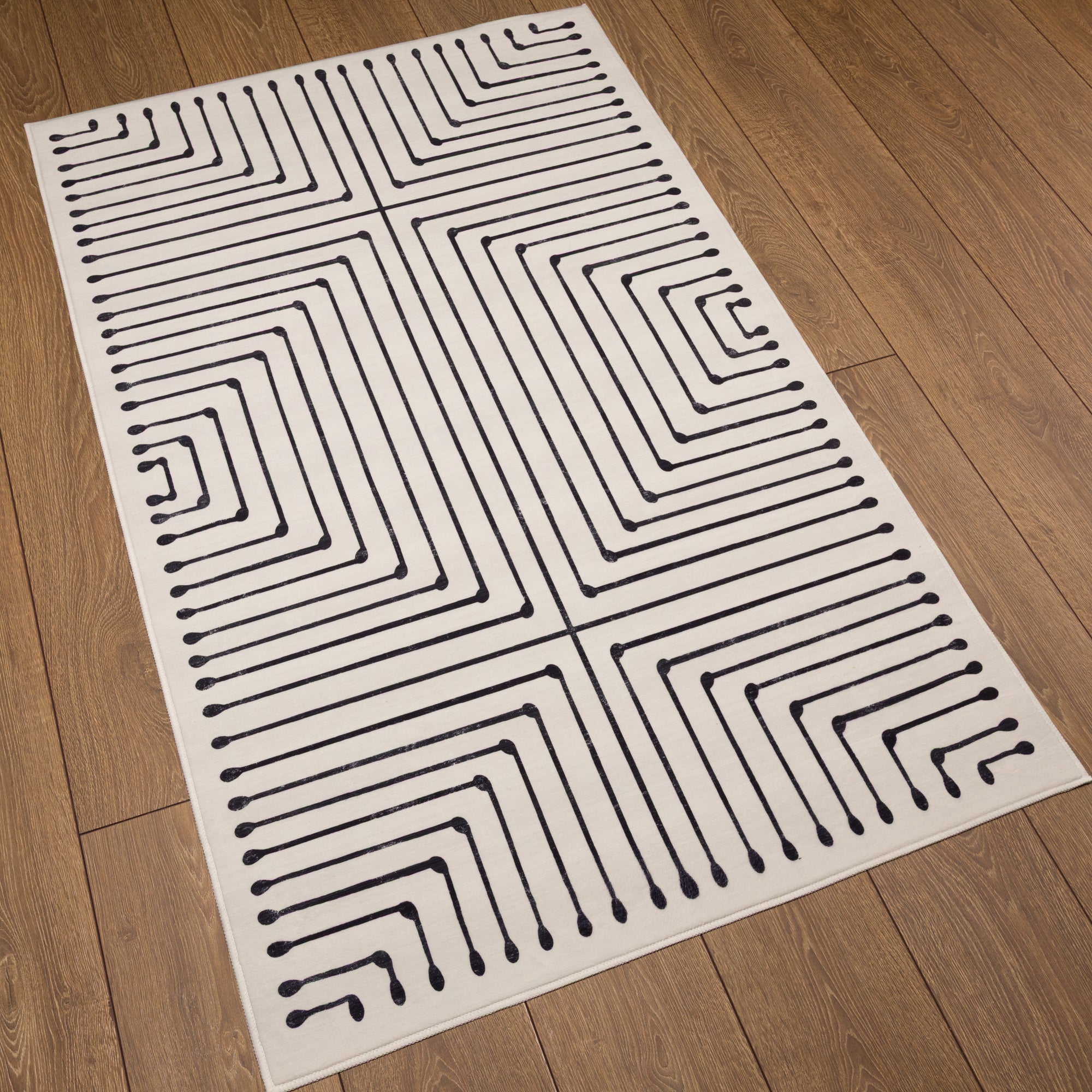Olis Moderner geometrischer Tintentropfen-Teppich