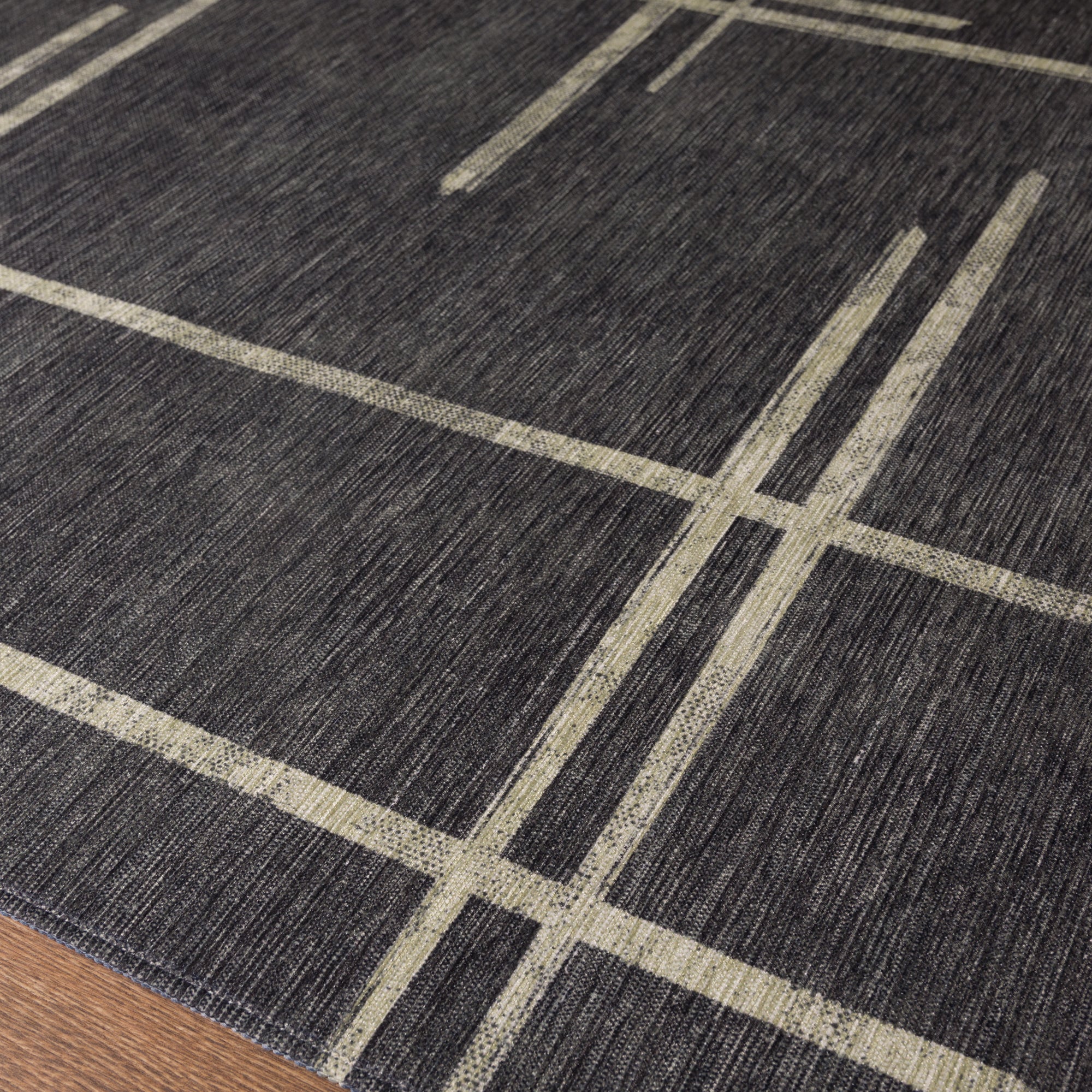 Sage Alfombra de Diseño Lineal Abstracto