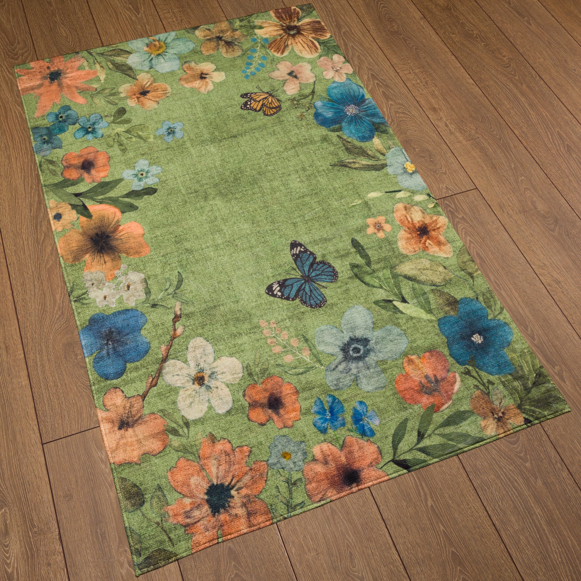 Marbella Floral Frame Rug