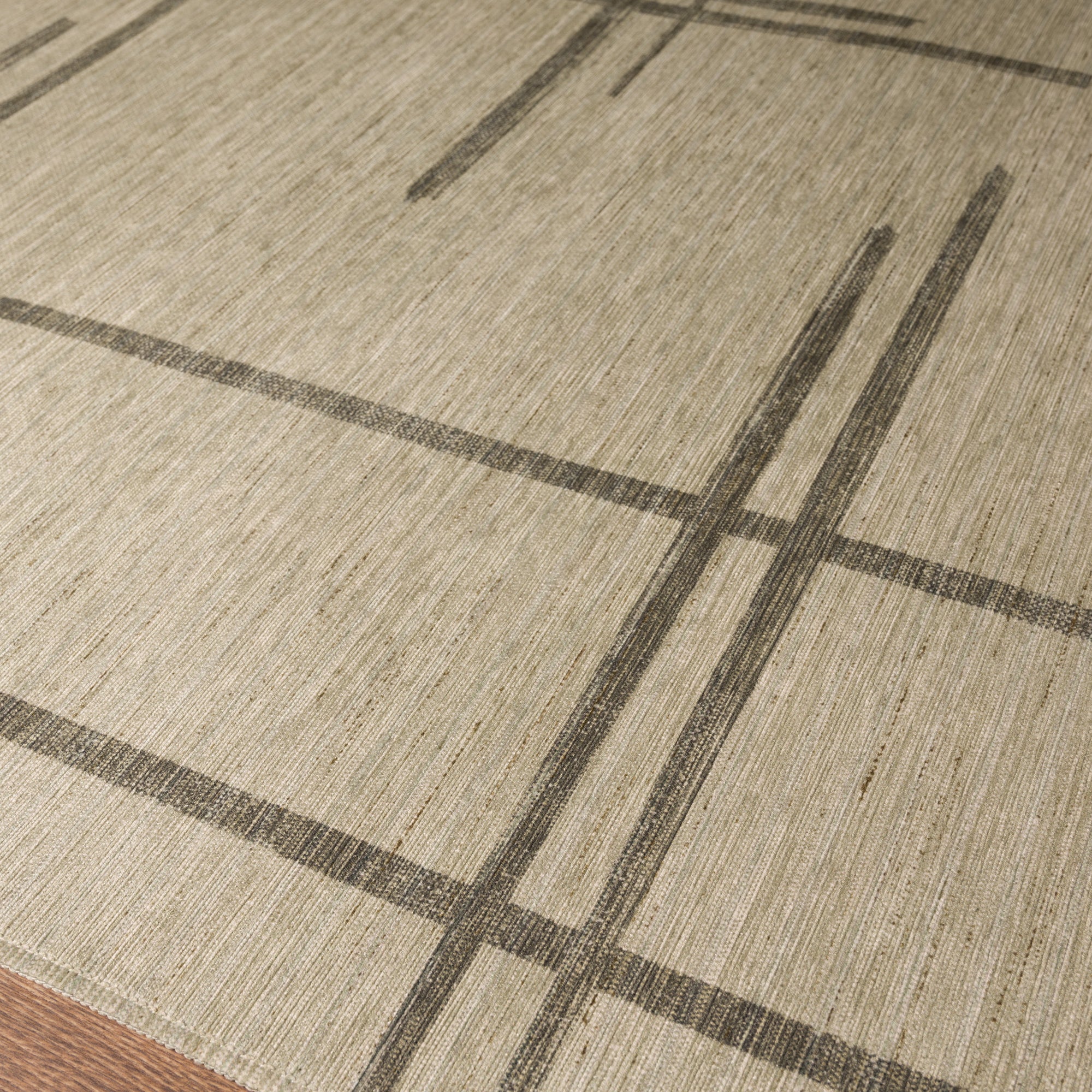 Sage Alfombra de Diseño Lineal Abstracto