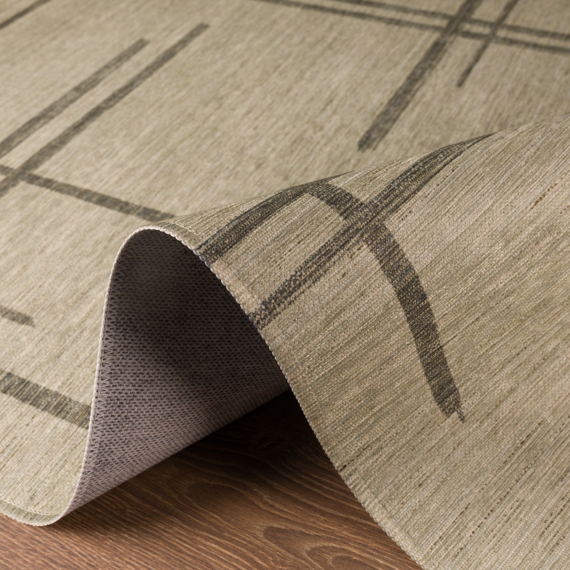 Sage Alfombra de Diseño Lineal Abstracto