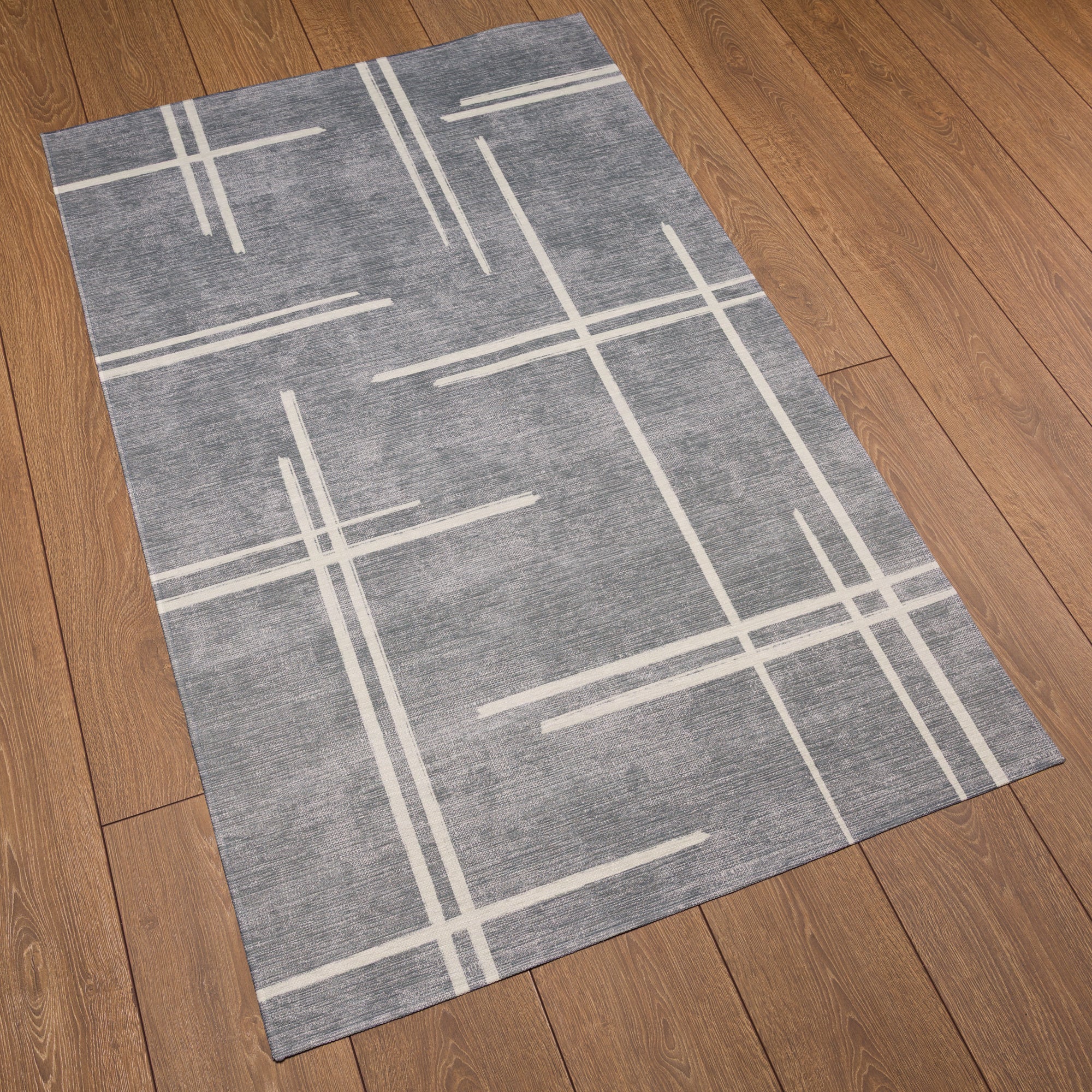 Sage Alfombra de Diseño Lineal Abstracto