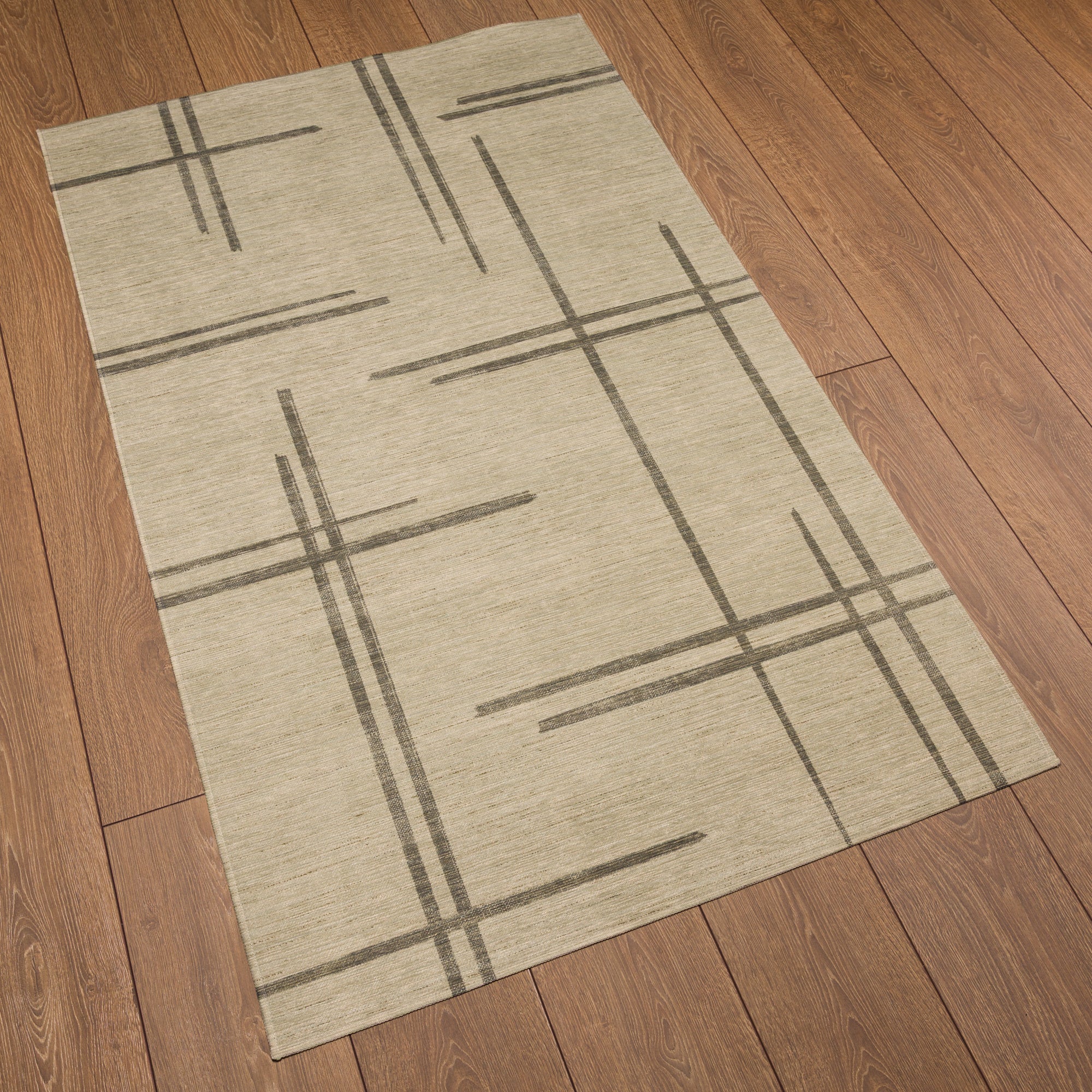 Sage Alfombra de Diseño Lineal Abstracto