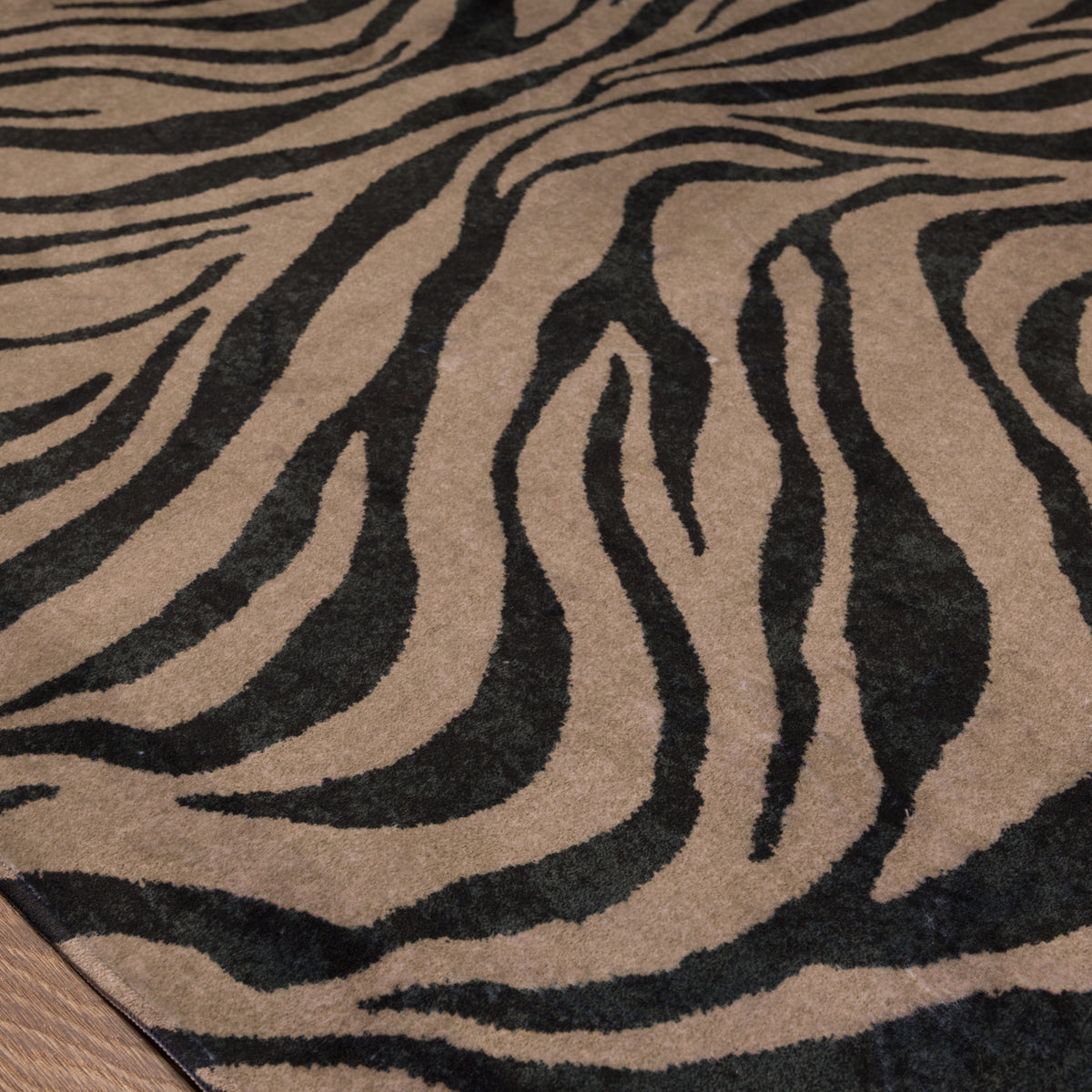 Roxy Wavy Zebra Print Rug